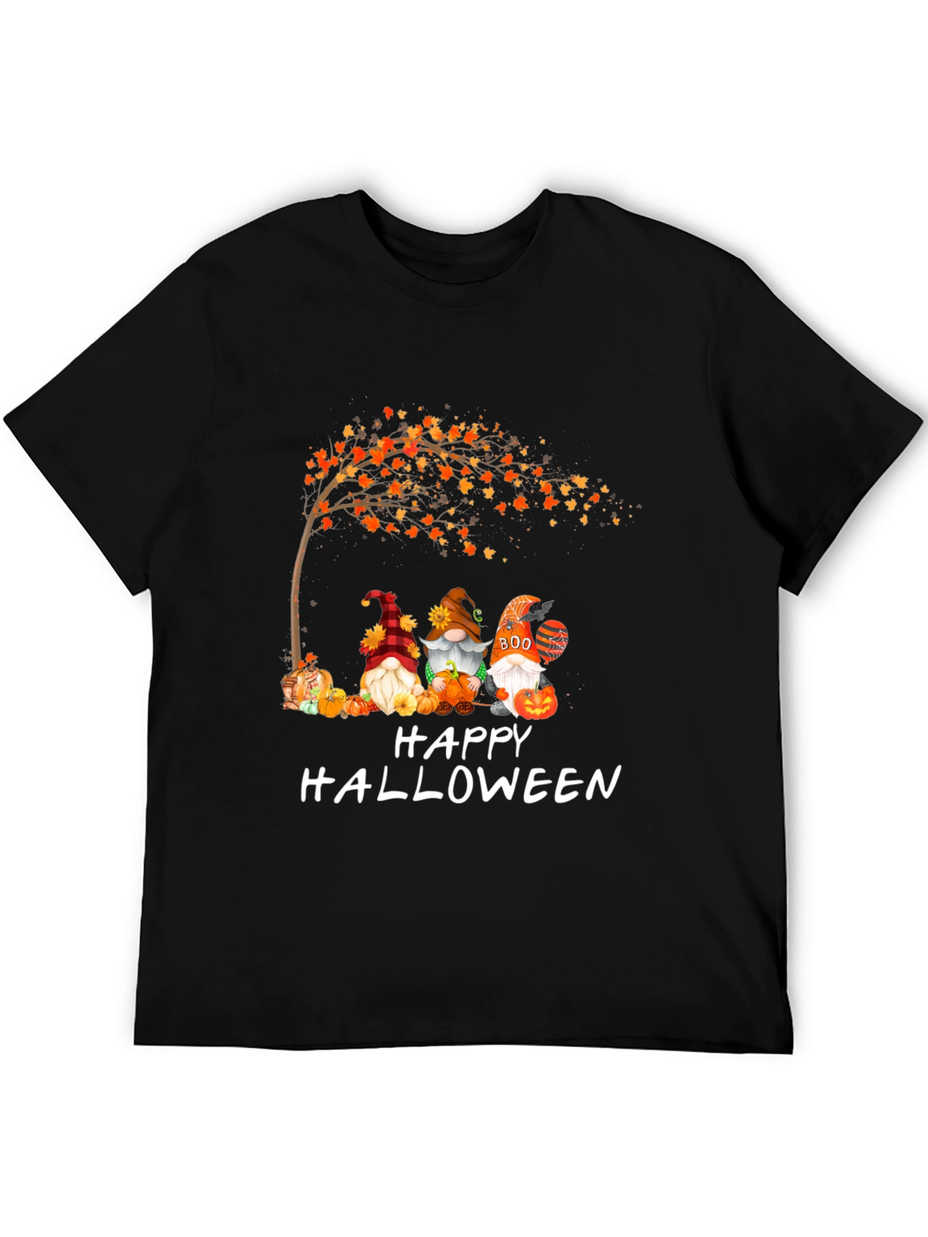 Halloween Gnomes Graphic Tee - Spooky Season Shirt