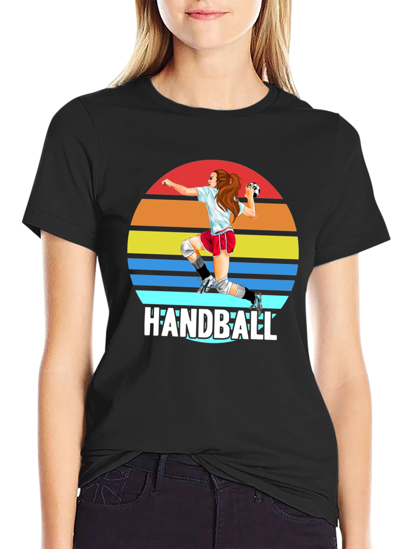 Handball Sunset Graphic T-Shirt