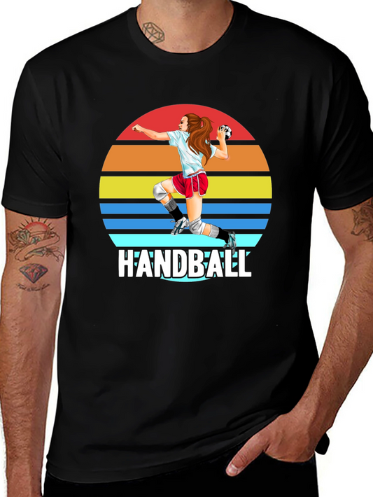 Handball Sunset Graphic T-Shirt