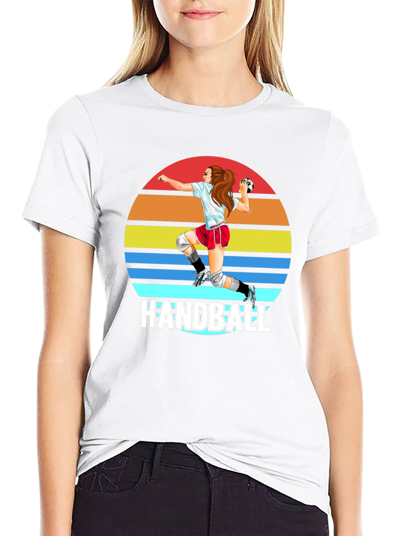 Handball Sunset Graphic T-Shirt
