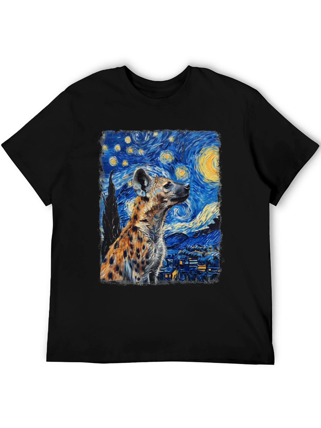 Hyena Starry Night T-Shirt | Unique Art Tee