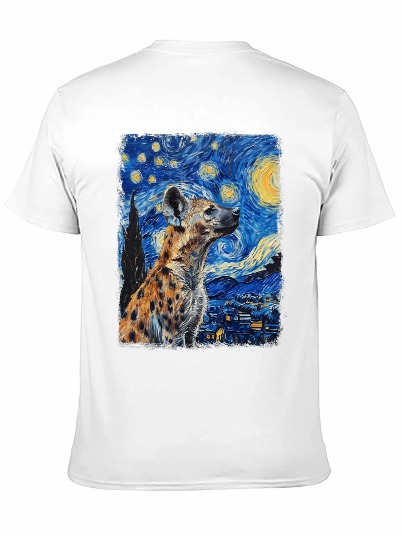 Hyena Starry Night T-Shirt | Unique Art Tee