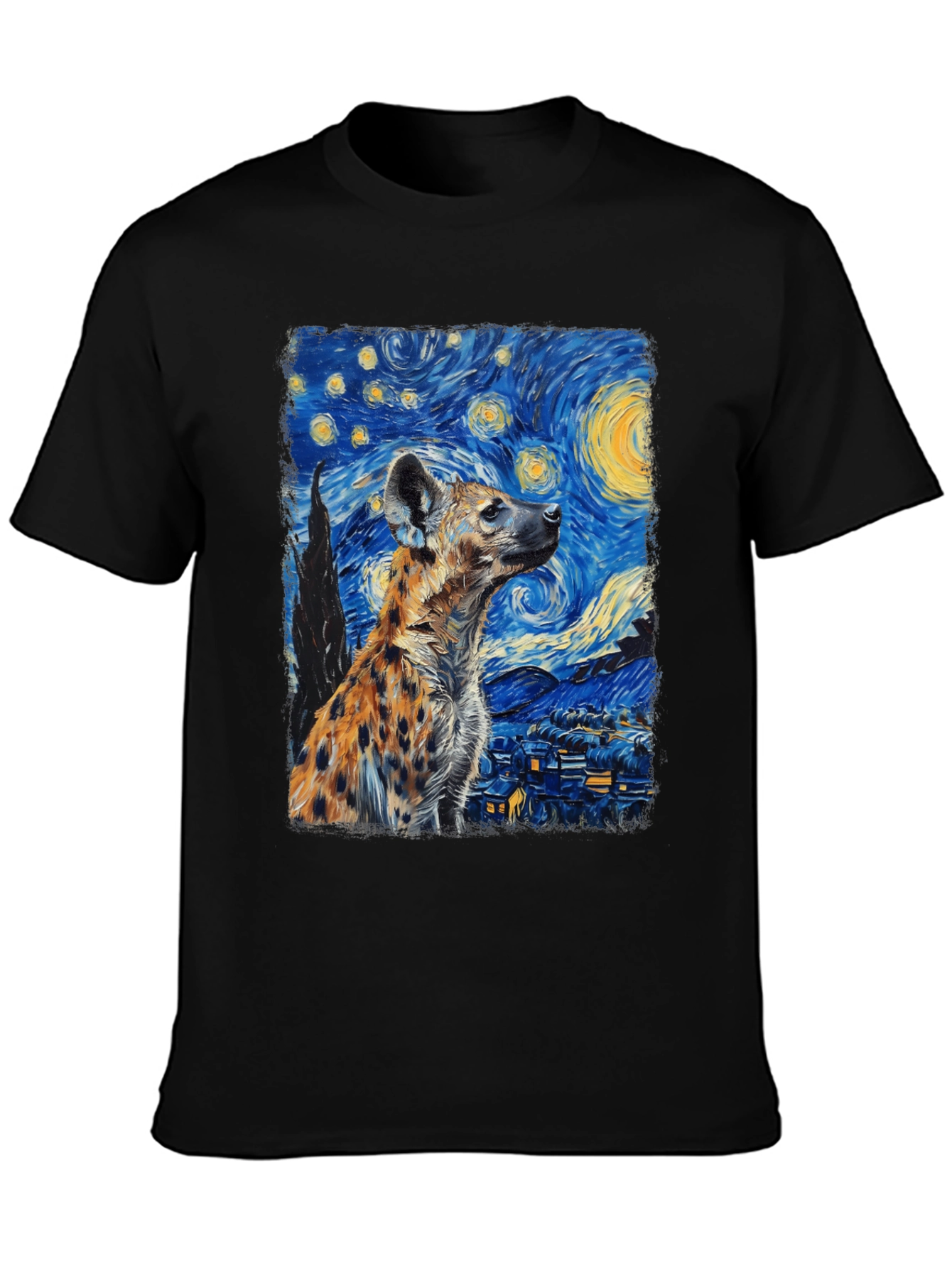 Hyena Starry Night T-Shirt | Unique Art Tee