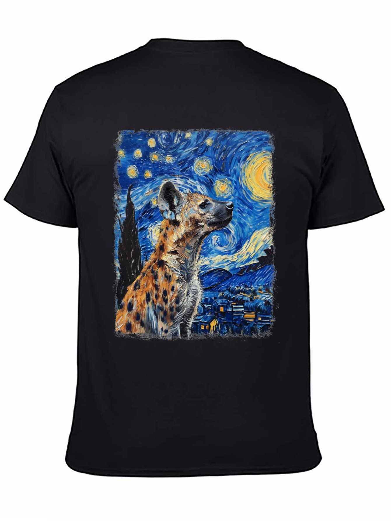 Hyena Starry Night T-Shirt | Unique Art Tee