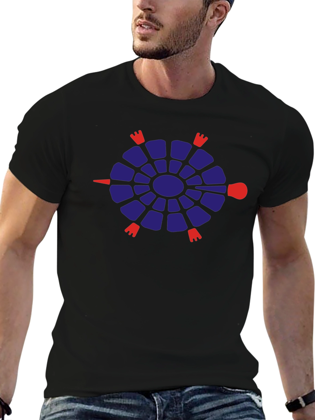 Cool Turtle Graphic Tee - Black Crewneck