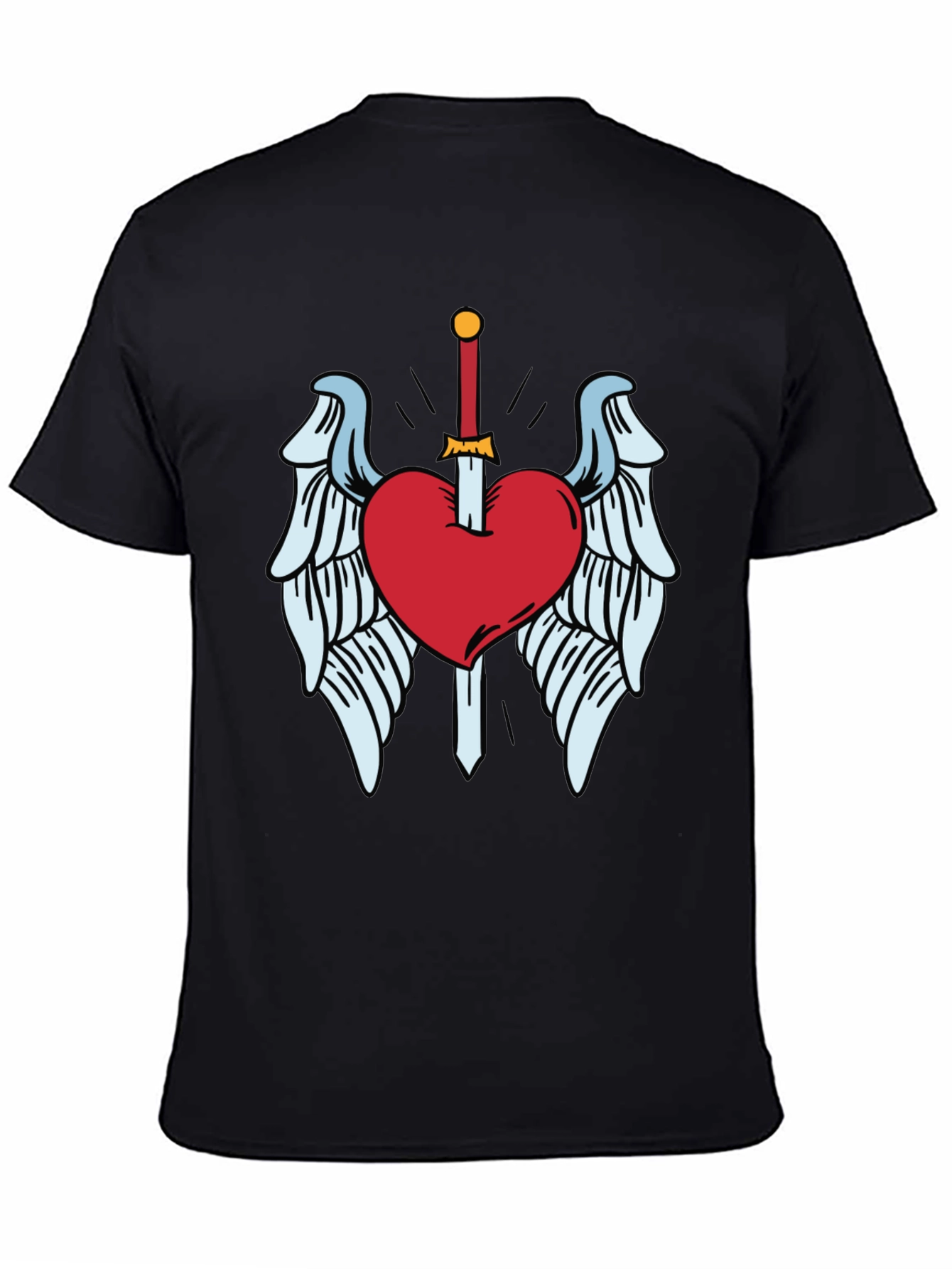 Heart & Sword Graphic T-Shirt - Soft Cotton