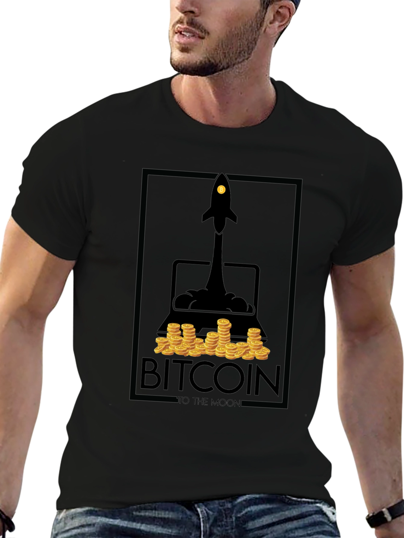 Bitcoin To The Moon Graphic T-Shirt