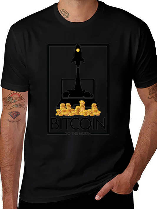 Bitcoin To The Moon Graphic T-Shirt