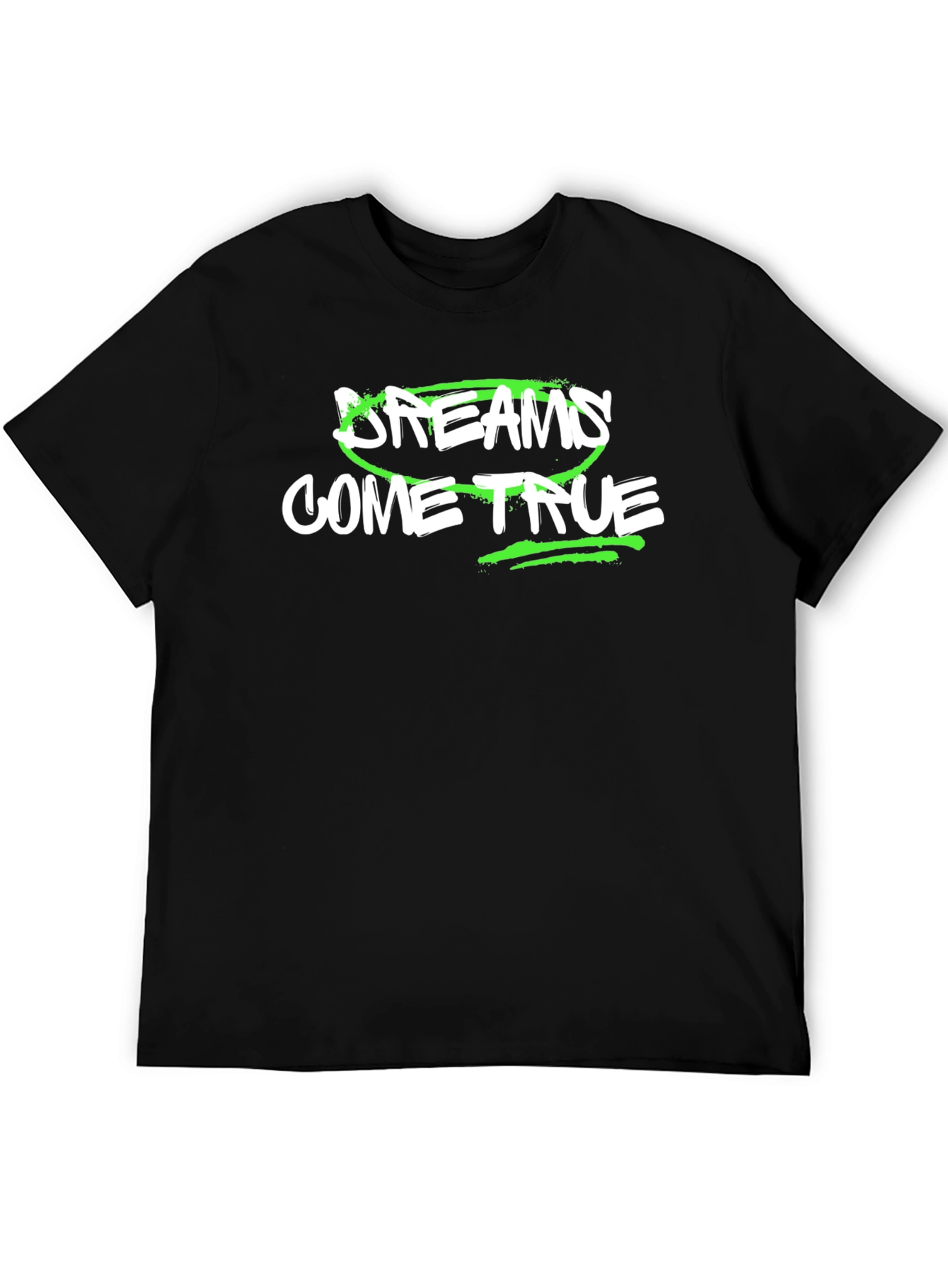 Dreams Come True Graphic T-Shirt - Black Cotton Tee