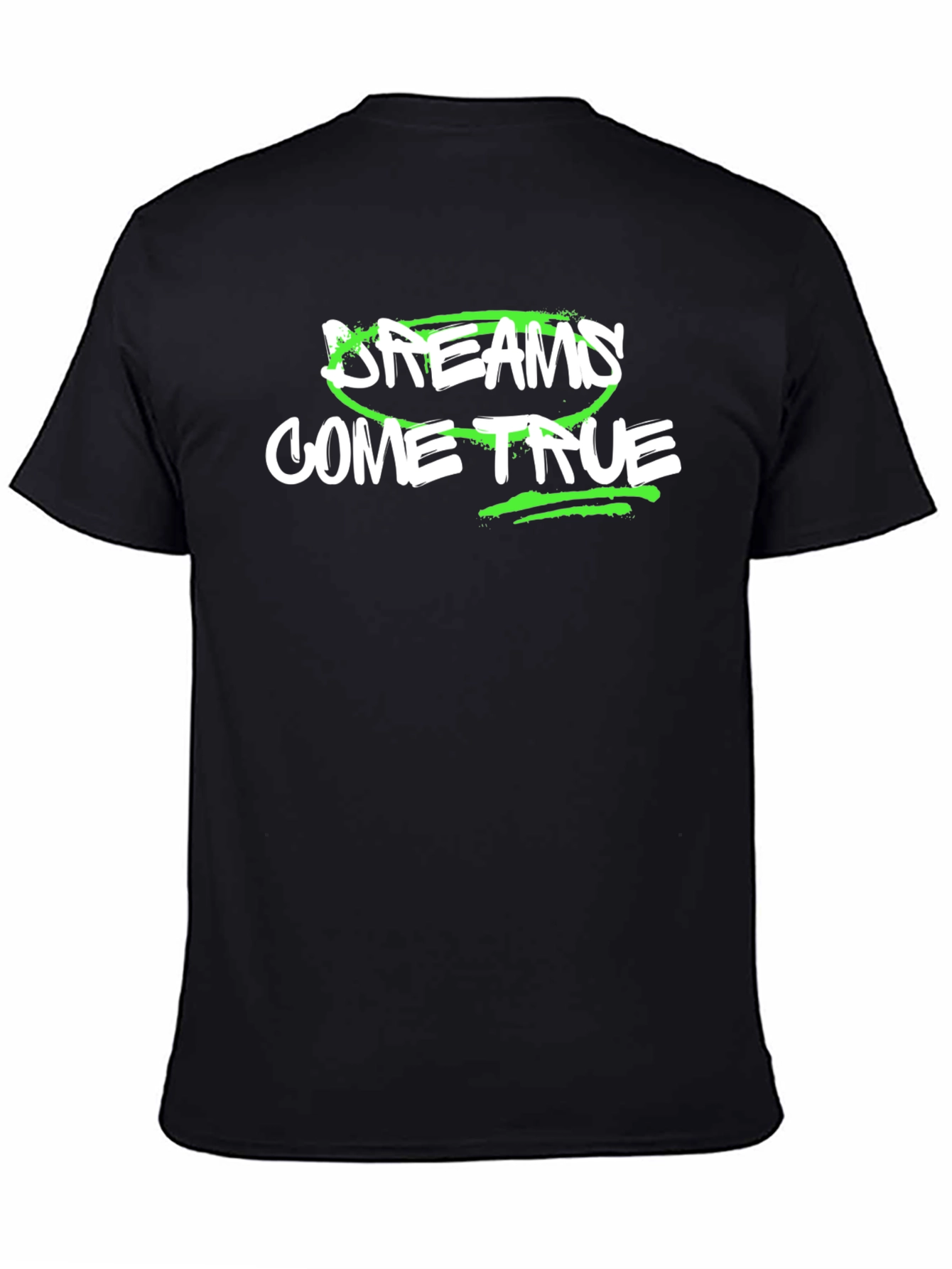 Dreams Come True Graphic T-Shirt - Black Cotton Tee