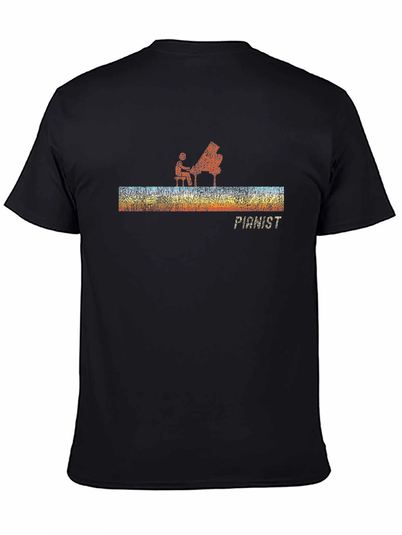 Pianist Graphic Black T-Shirt