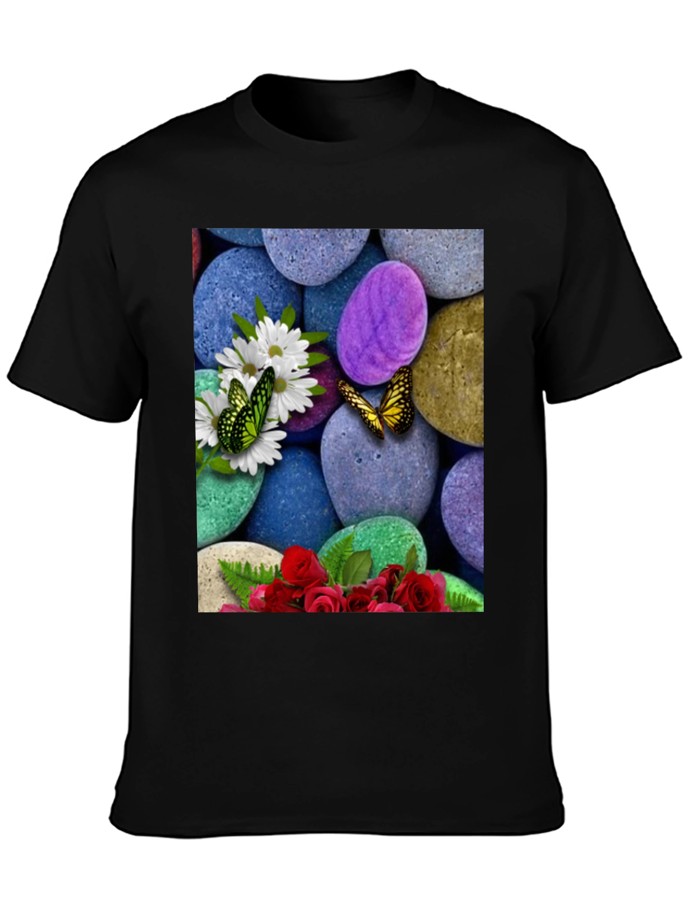 Butterfly Flower Stone T-Shirt