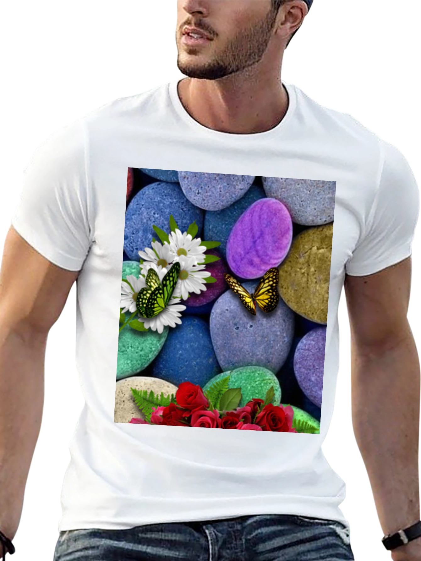 Butterfly Flower Stone T-Shirt