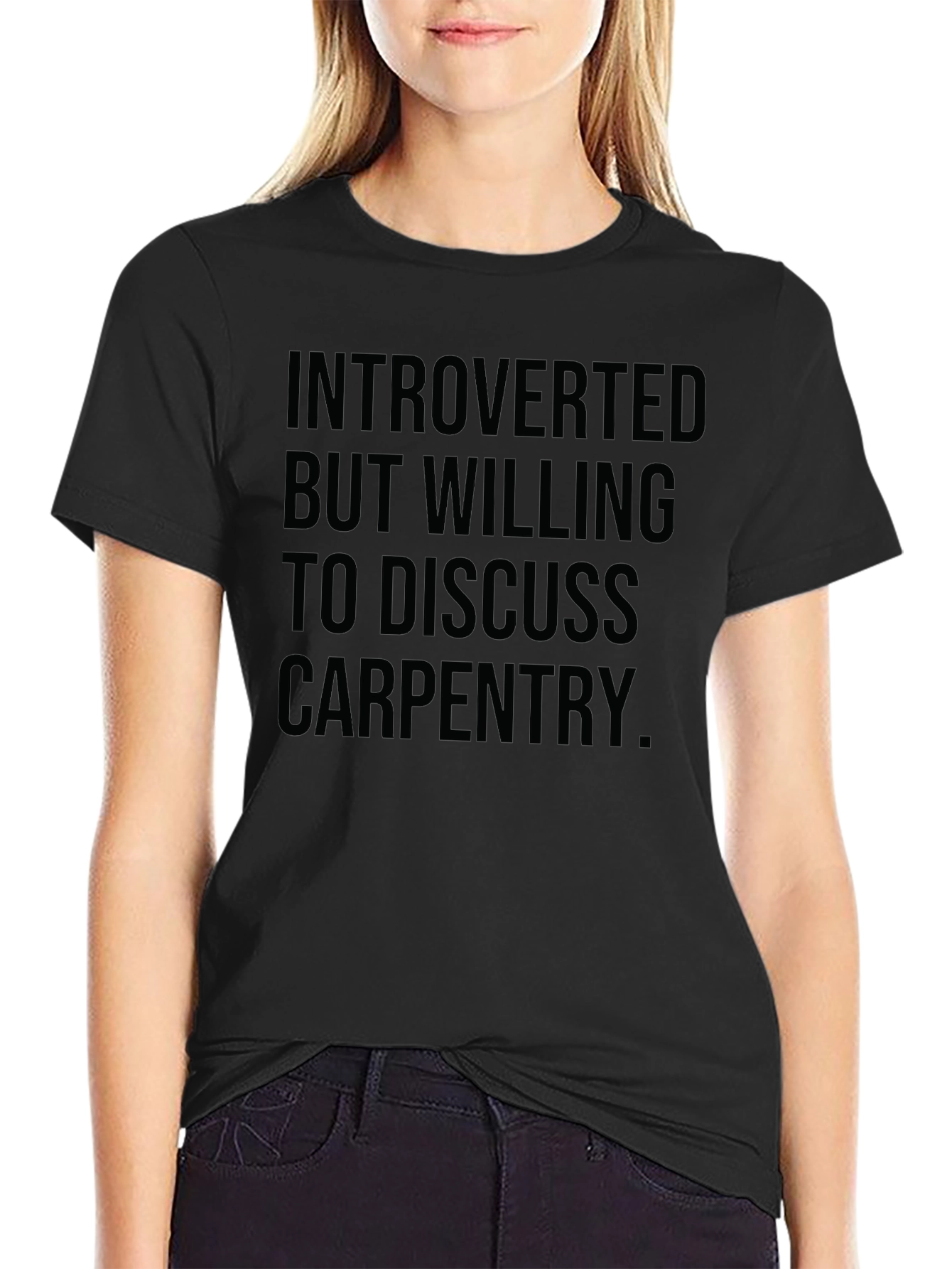 Introverted Carpenter Black Graphic Tee