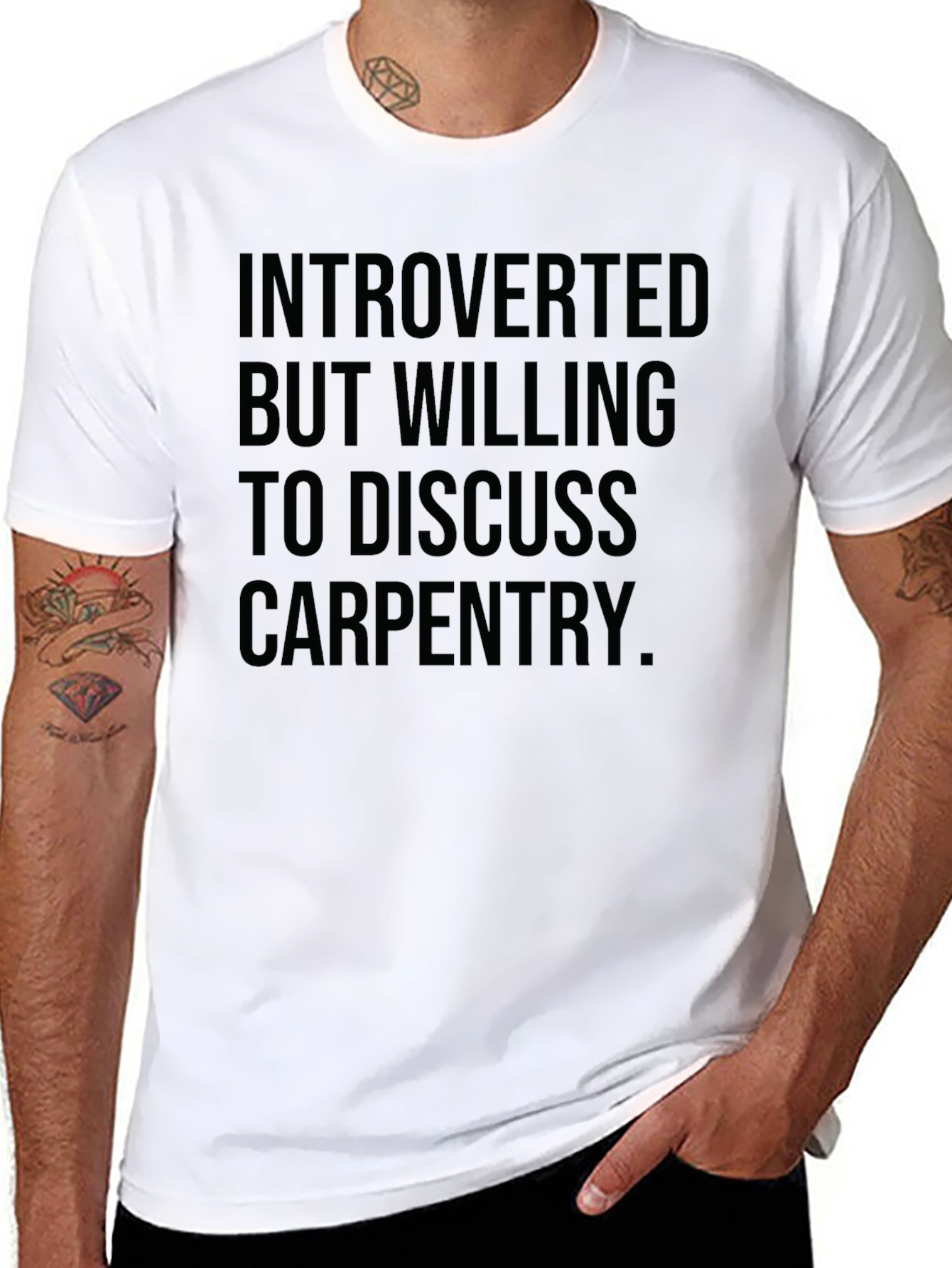 Introverted Carpenter Black Graphic Tee