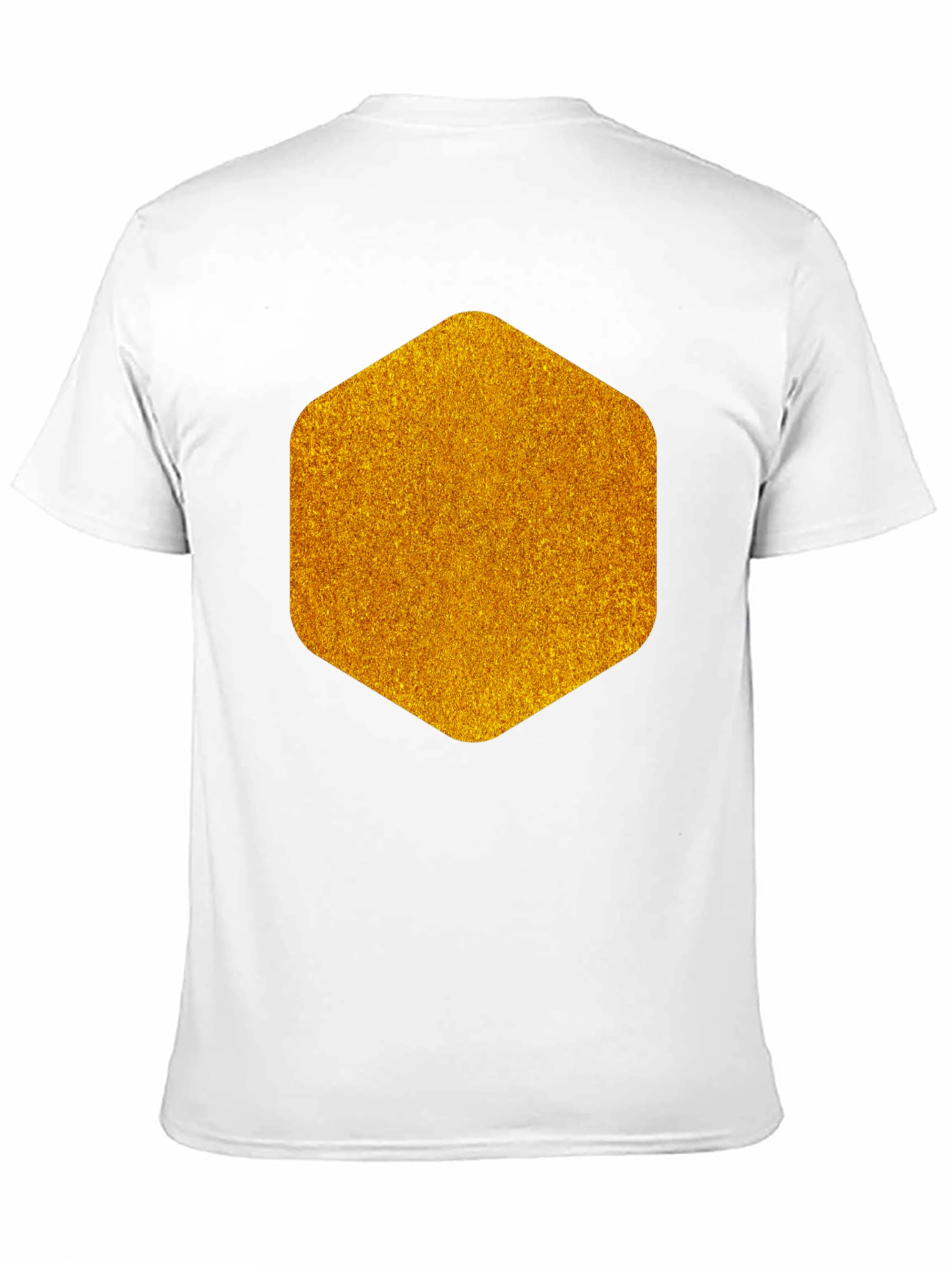 Geometric Gold Graphic Tee - Modern Mens Black T-Shirt