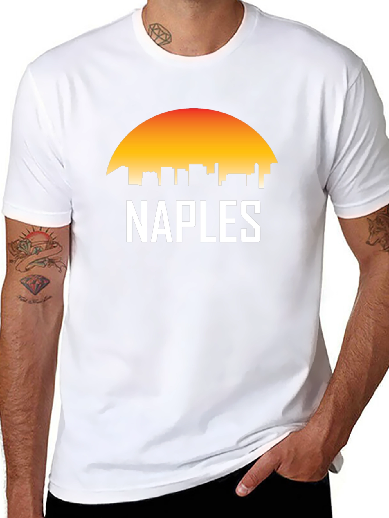 Naples Skyline Sunset T-Shirt - City Pride Tee