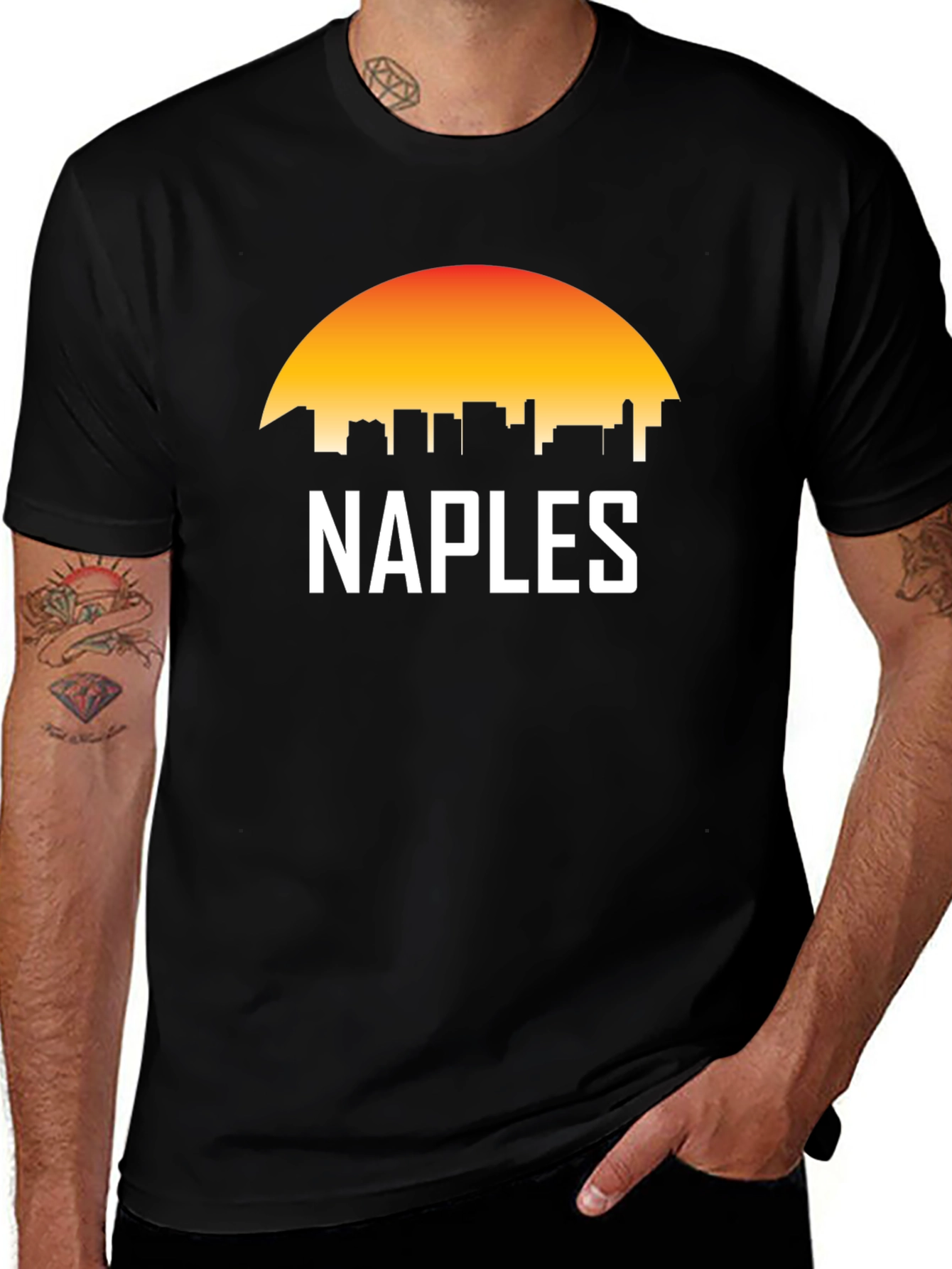 Naples Skyline Sunset T-Shirt - City Pride Tee