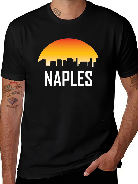 Naples Skyline Sunset T-Shirt - City Pride Tee