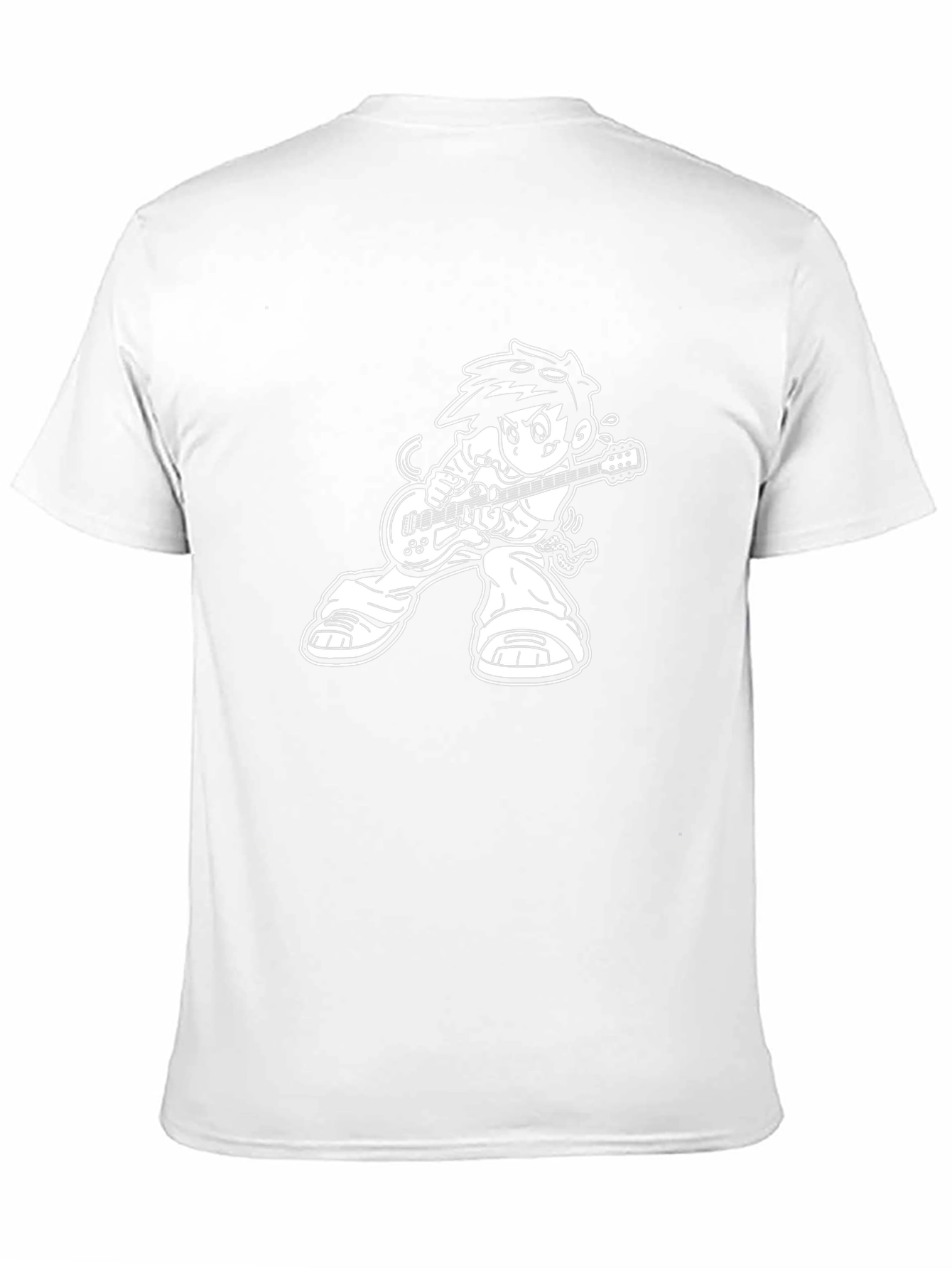 Cool Cartoon Rocker Graphic Tee - Black