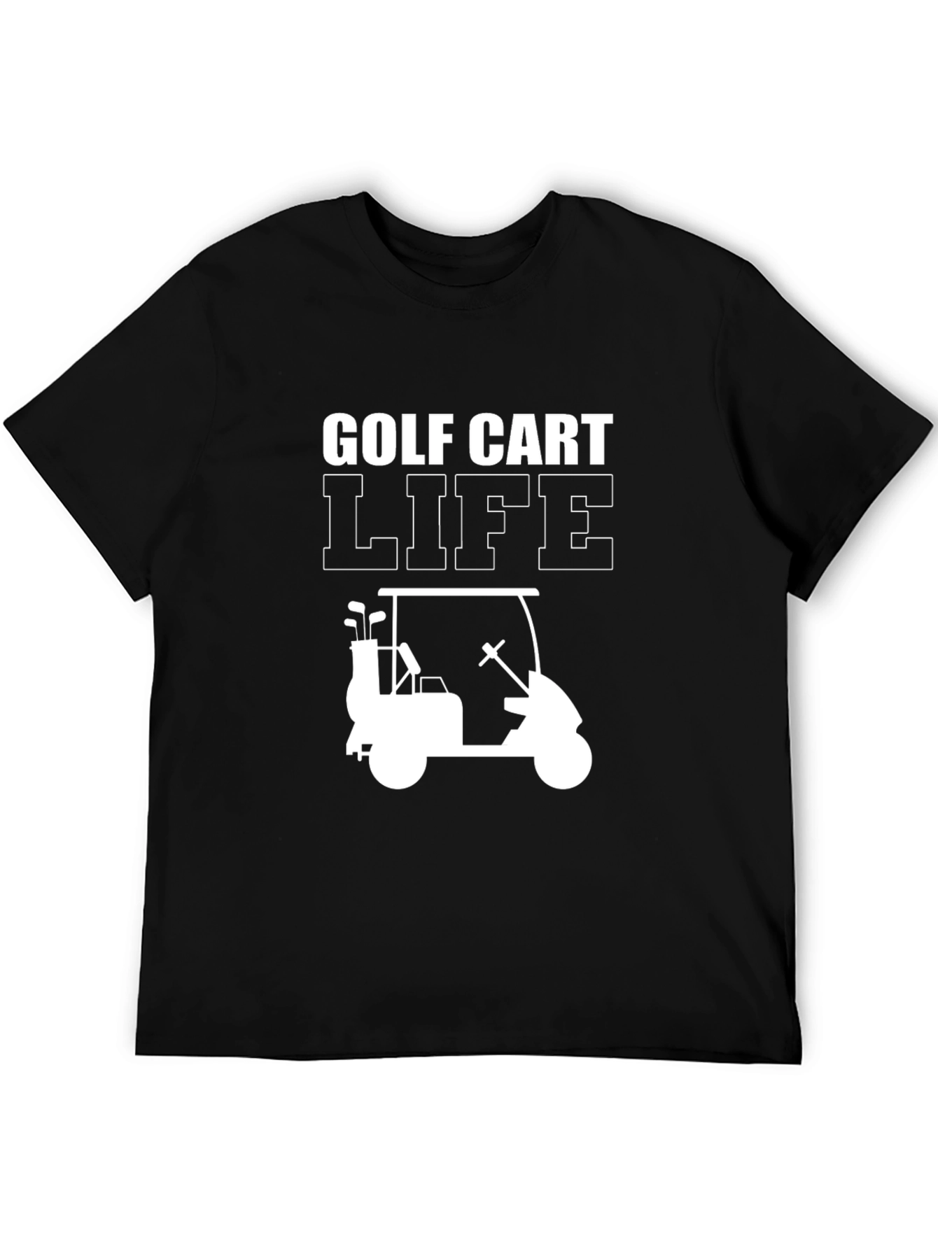Golf Cart Life Tee - Black Graphic T-Shirt