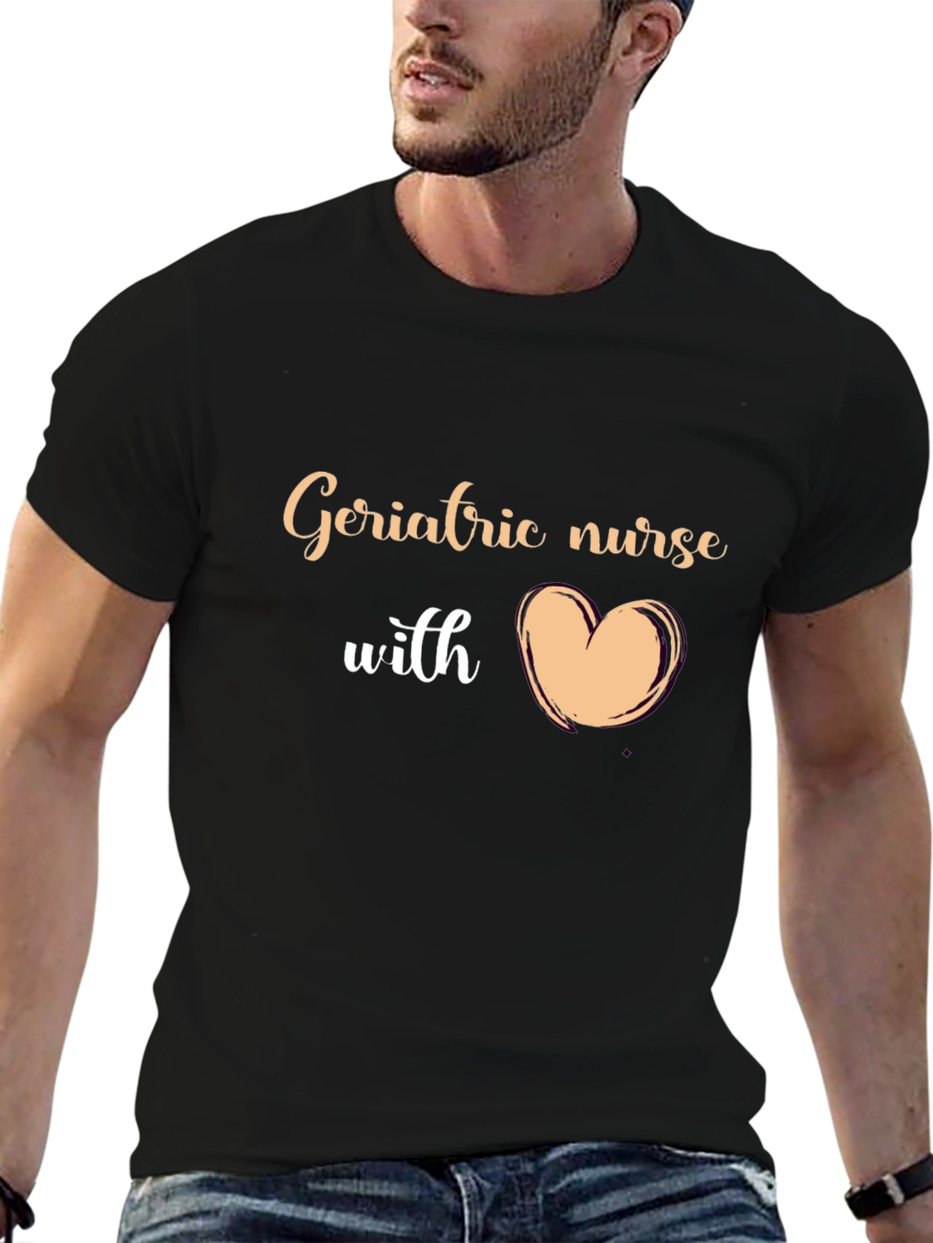 Geriatric Nurse with Heart T-Shirt