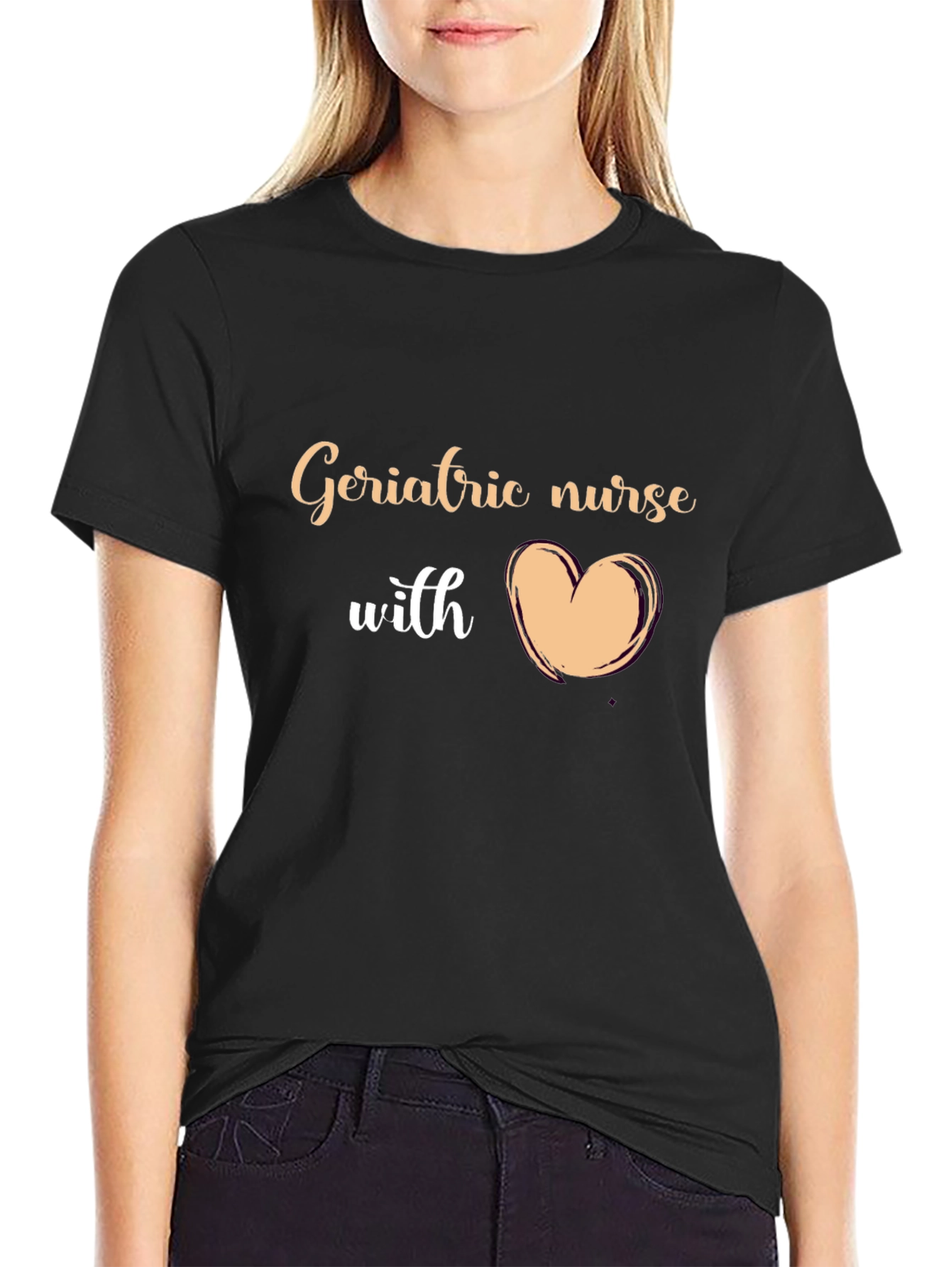Geriatric Nurse with Heart T-Shirt