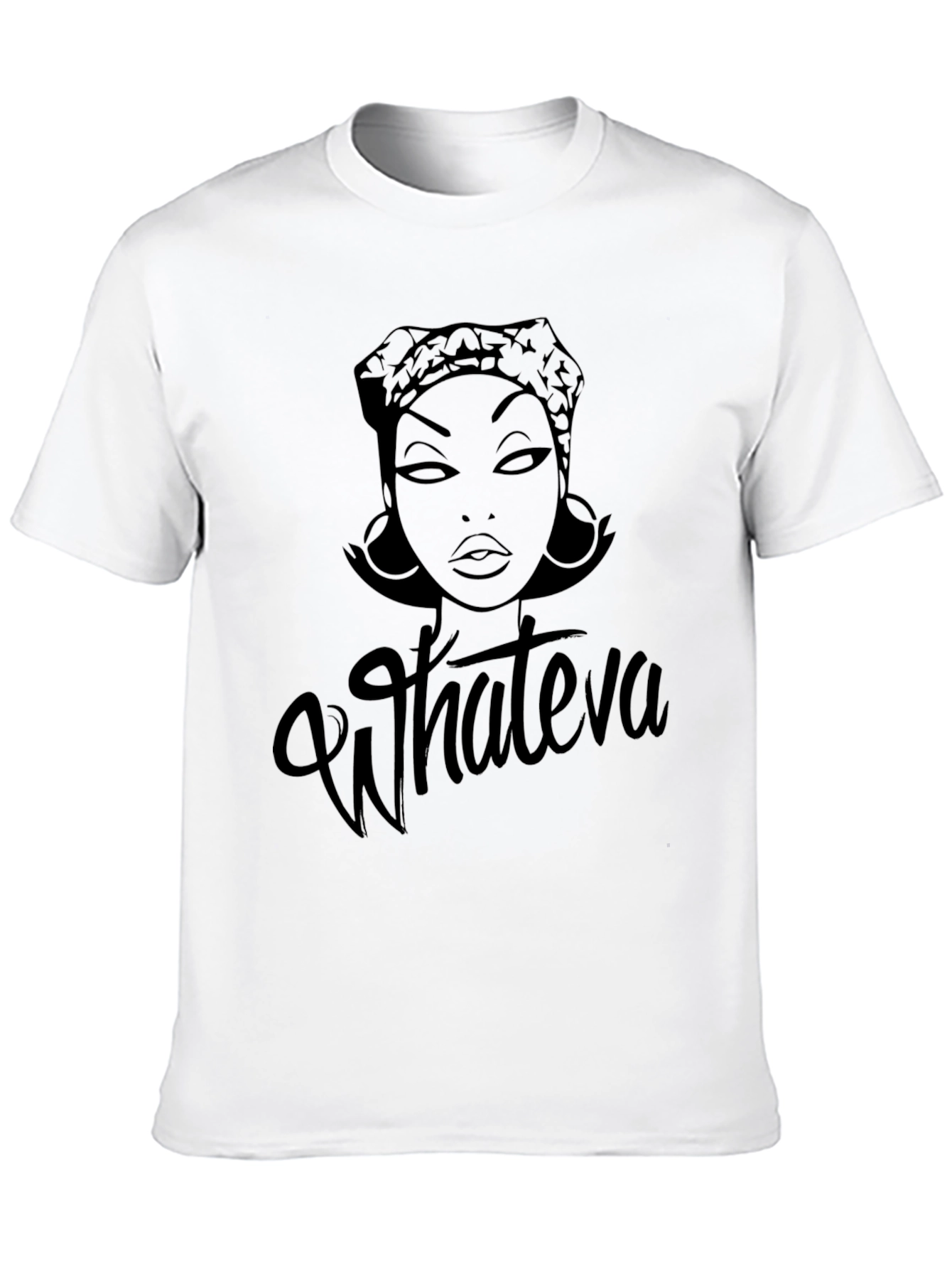 Whatever T-Shirt - Black Crew Neck Tee