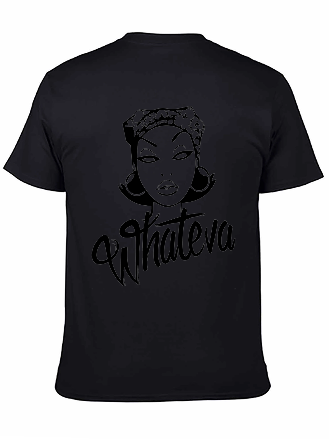 Whatever T-Shirt - Black Crew Neck Tee