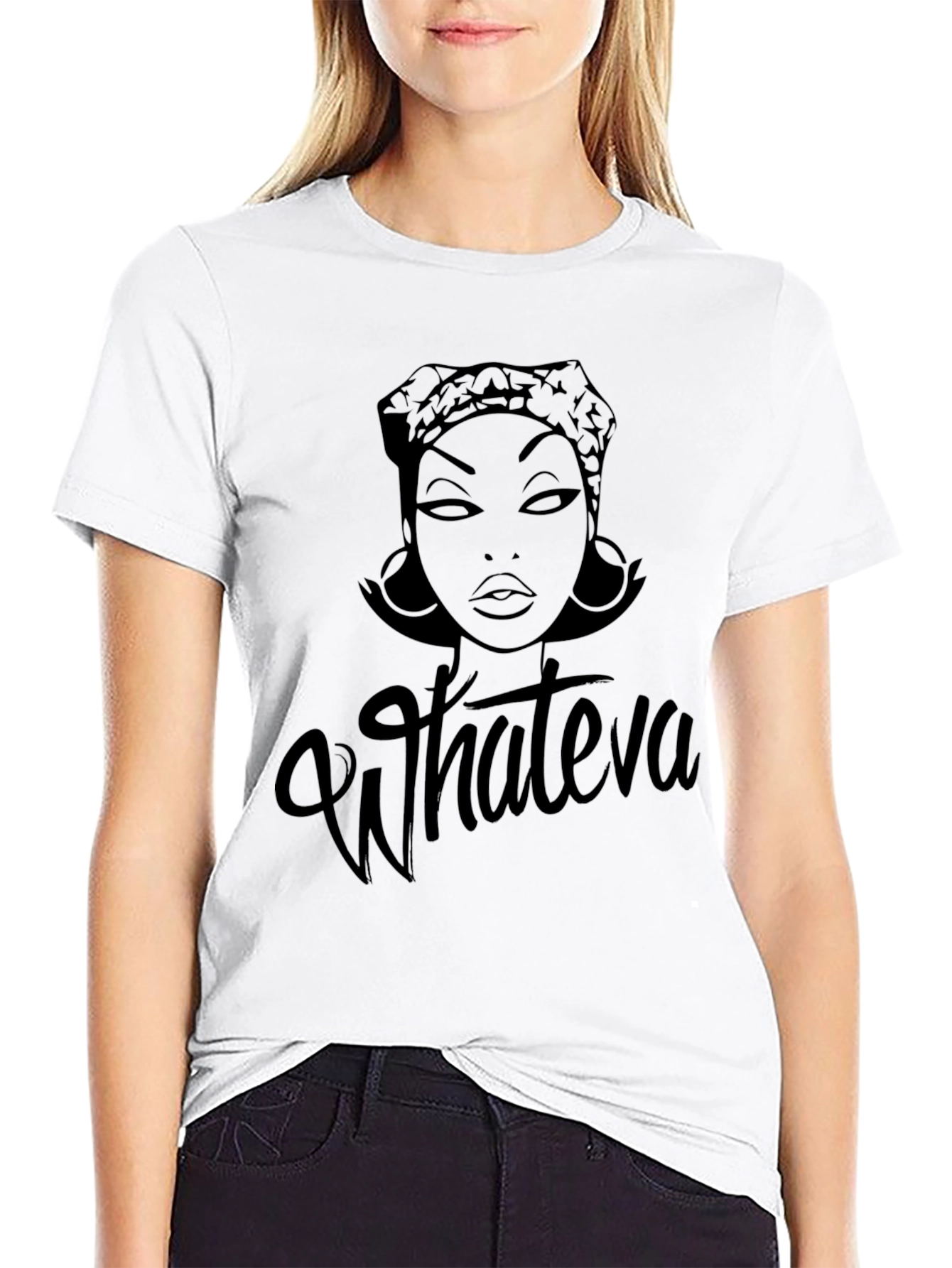 Whatever T-Shirt - Black Crew Neck Tee