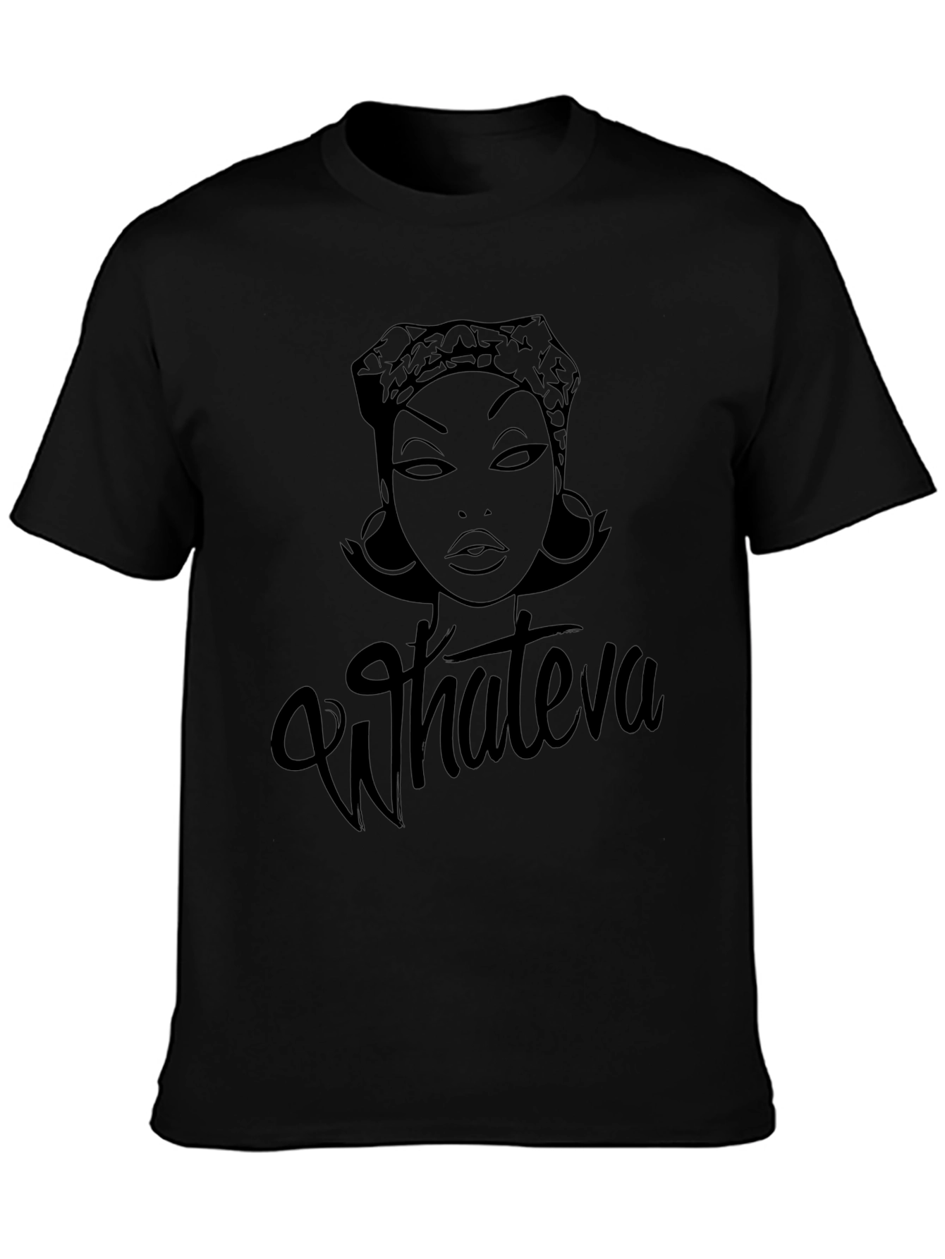 Whatever T-Shirt - Black Crew Neck Tee