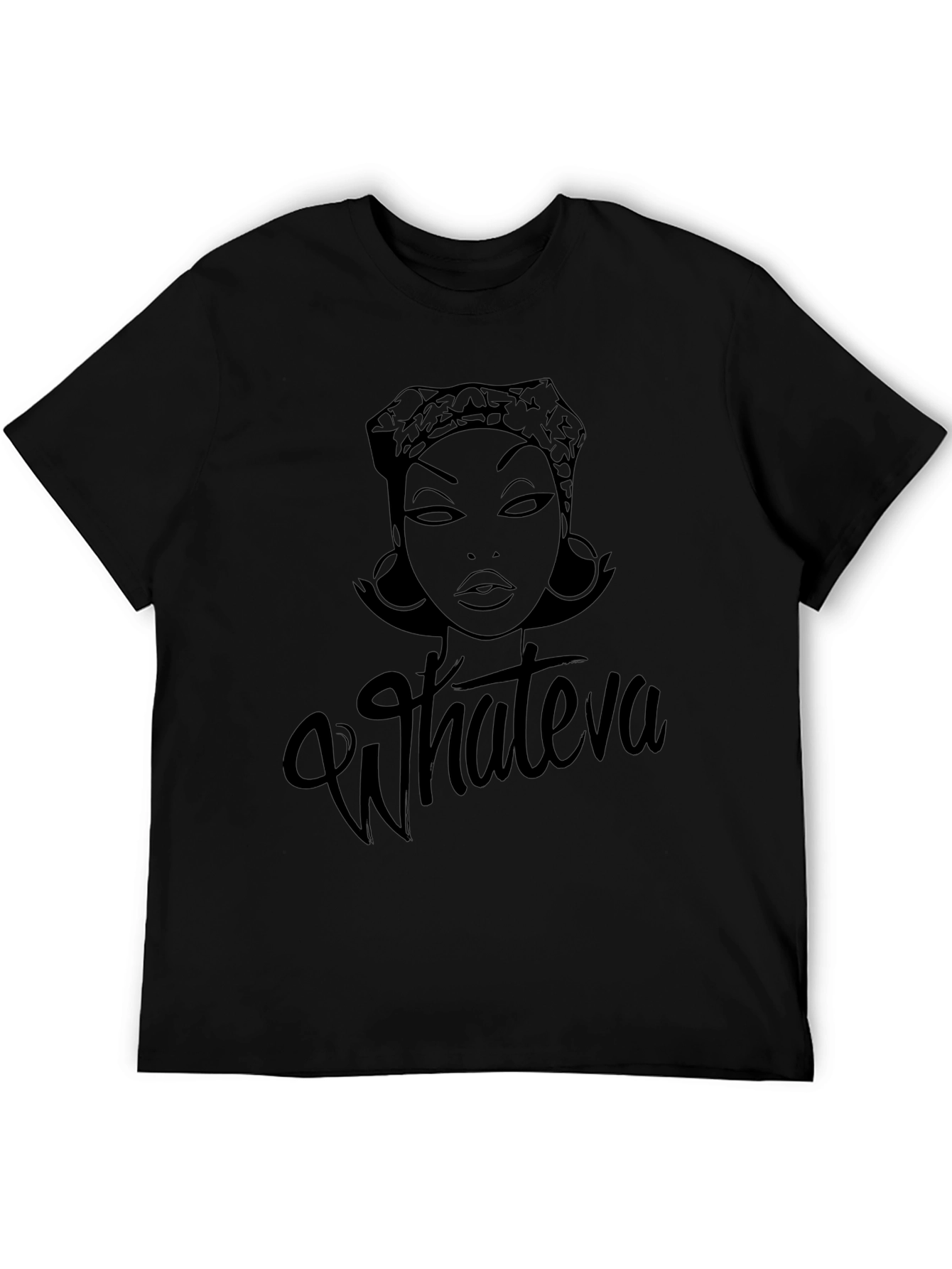 Whatever T-Shirt - Black Crew Neck Tee