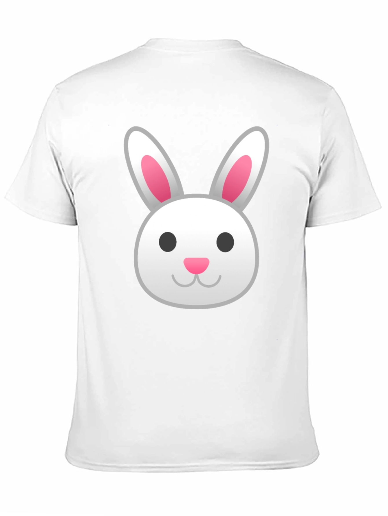 Bunny Emoji Graphic Tee - Black Cotton T-Shirt