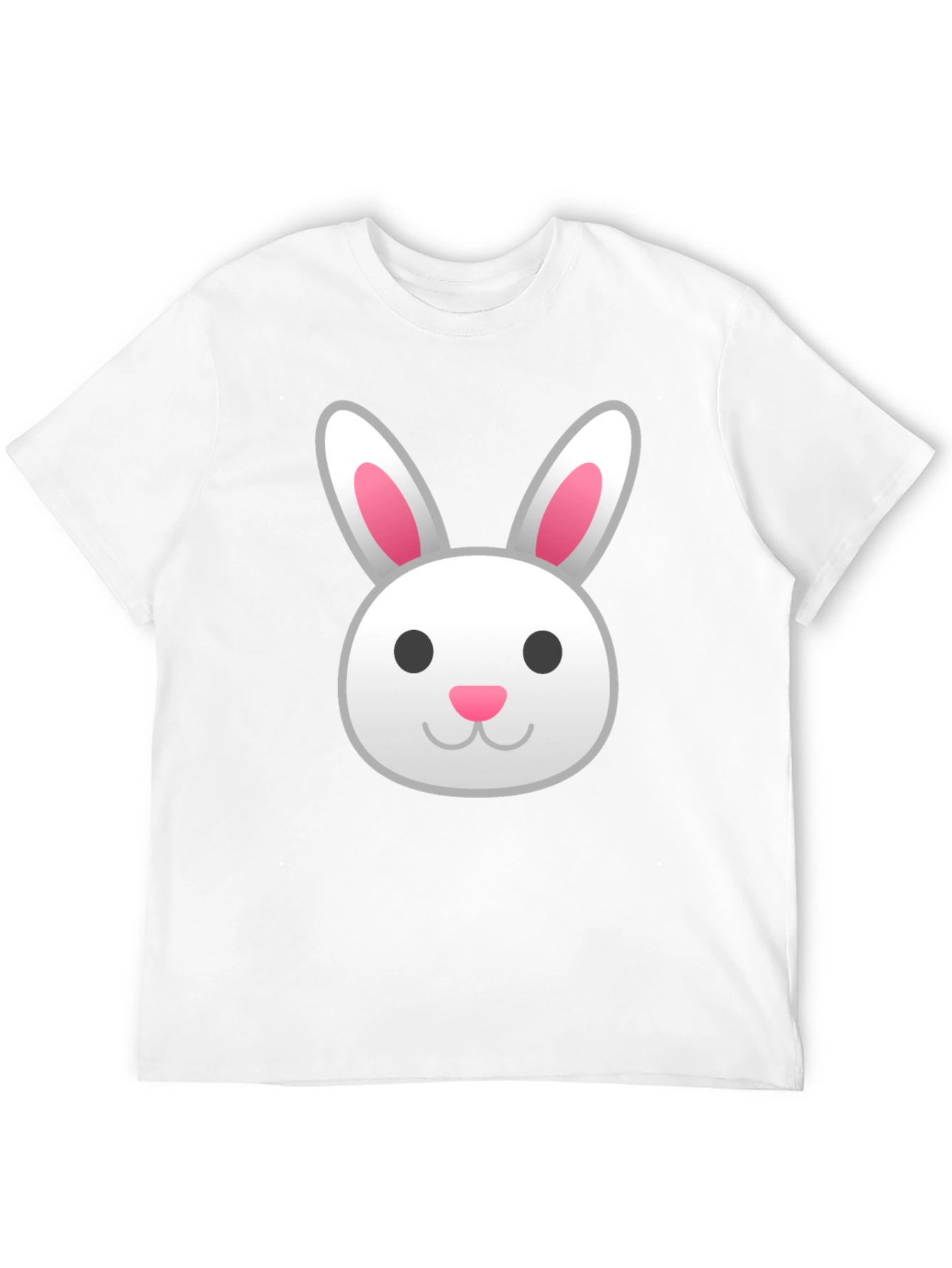 Bunny Emoji Graphic Tee - Black Cotton T-Shirt