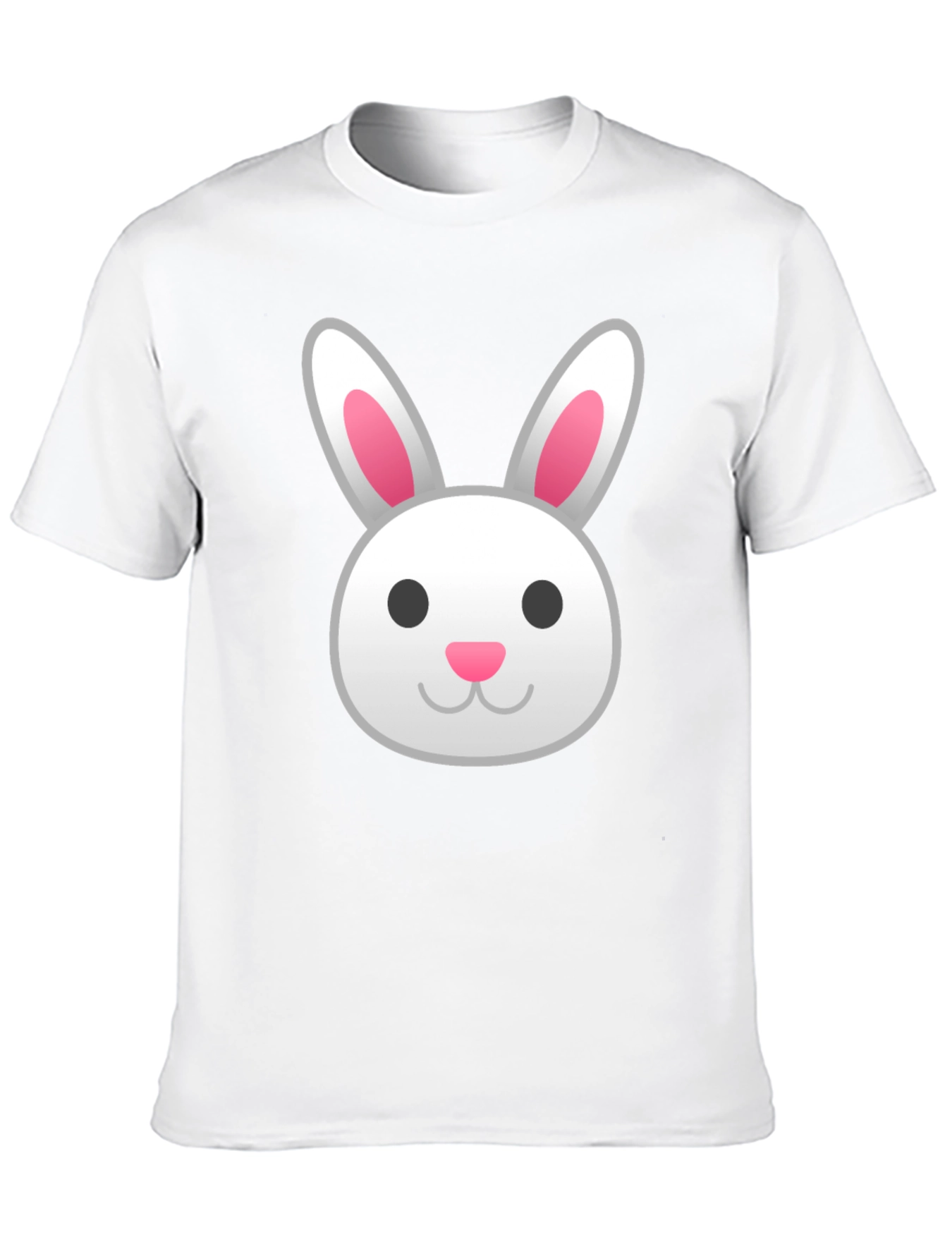 Bunny Emoji Graphic Tee - Black Cotton T-Shirt
