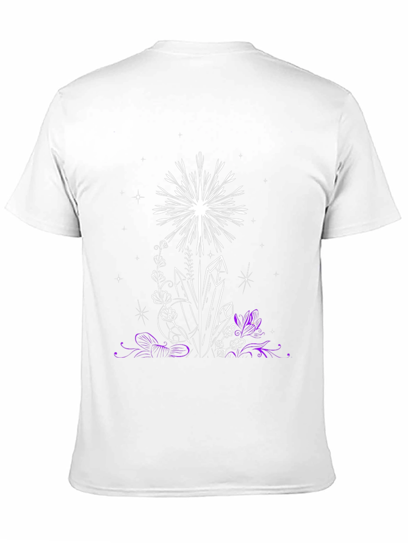 Crystal & Floral Graphic Black T-Shirt