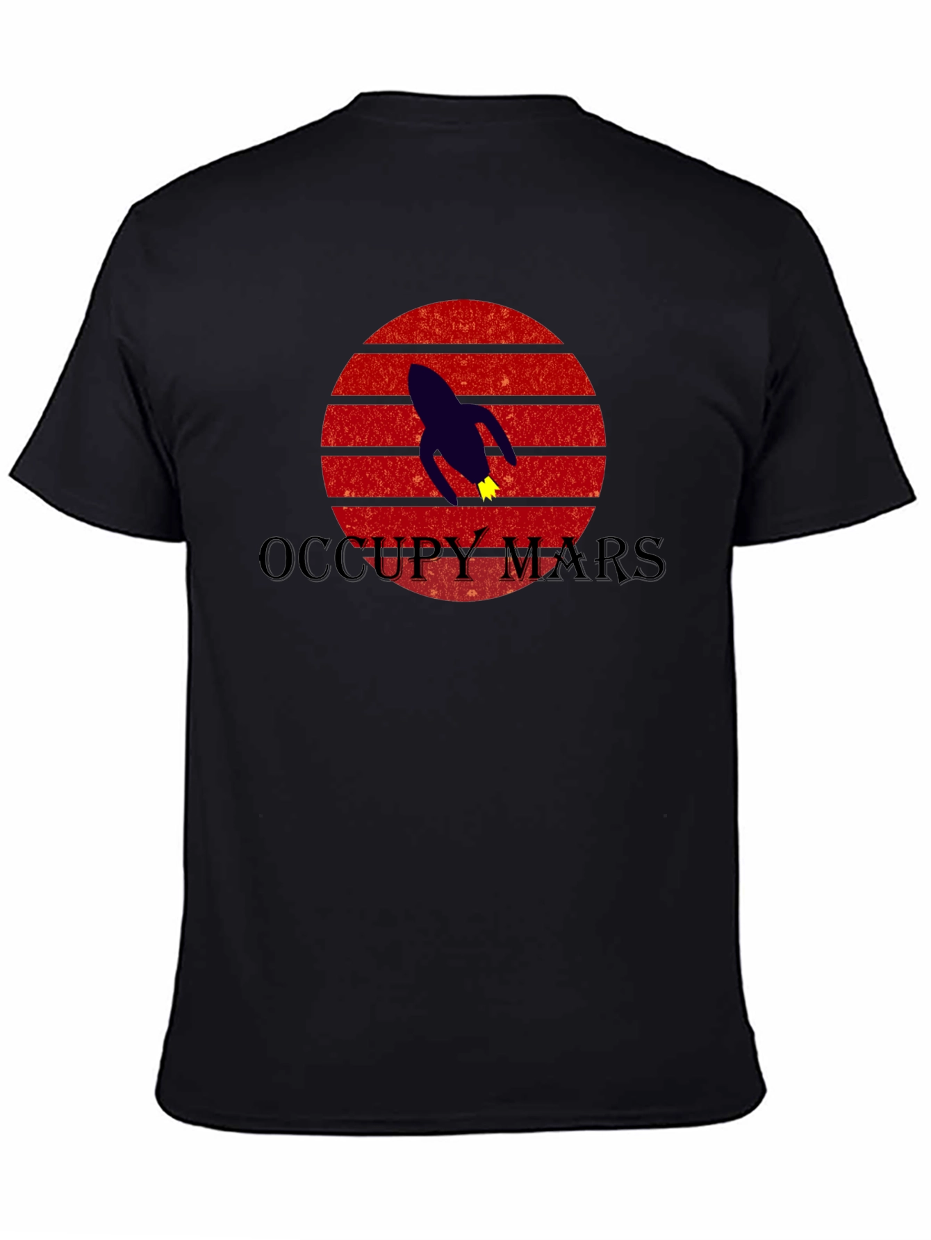 Occupy Mars T-Shirt - Retro Rocket Design