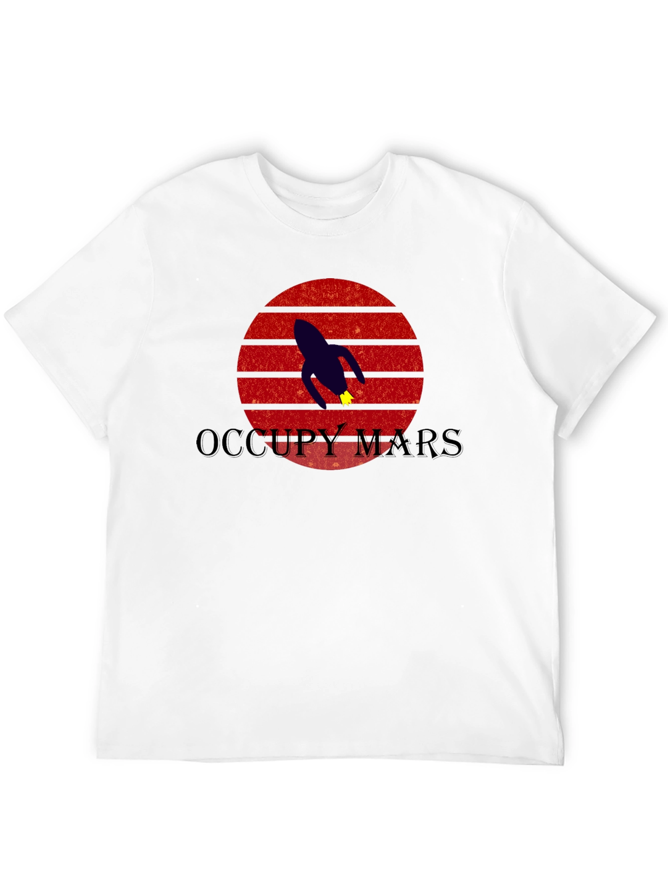 Occupy Mars T-Shirt - Retro Rocket Design