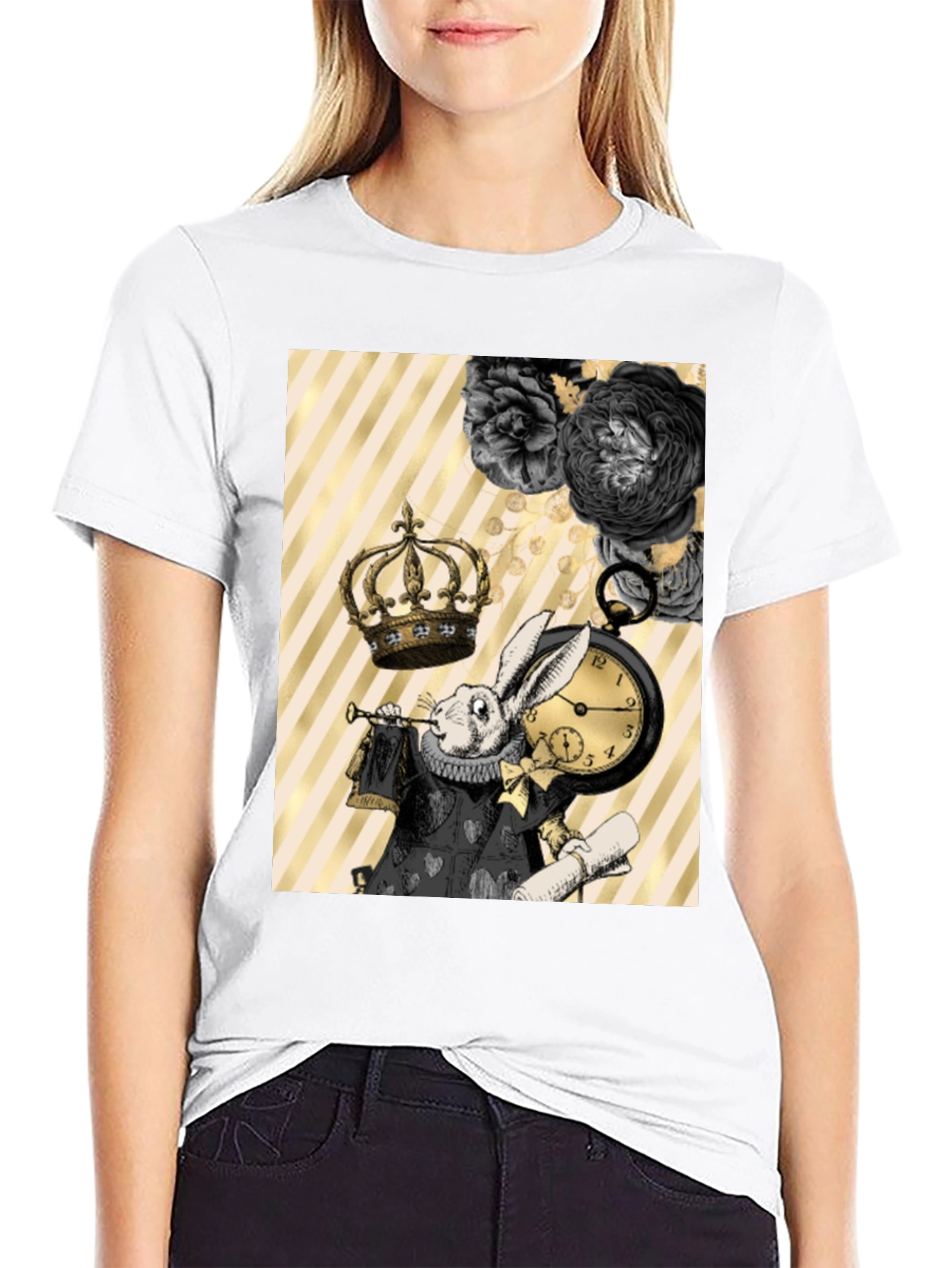 Whimsical Rabbit Graphic Tee