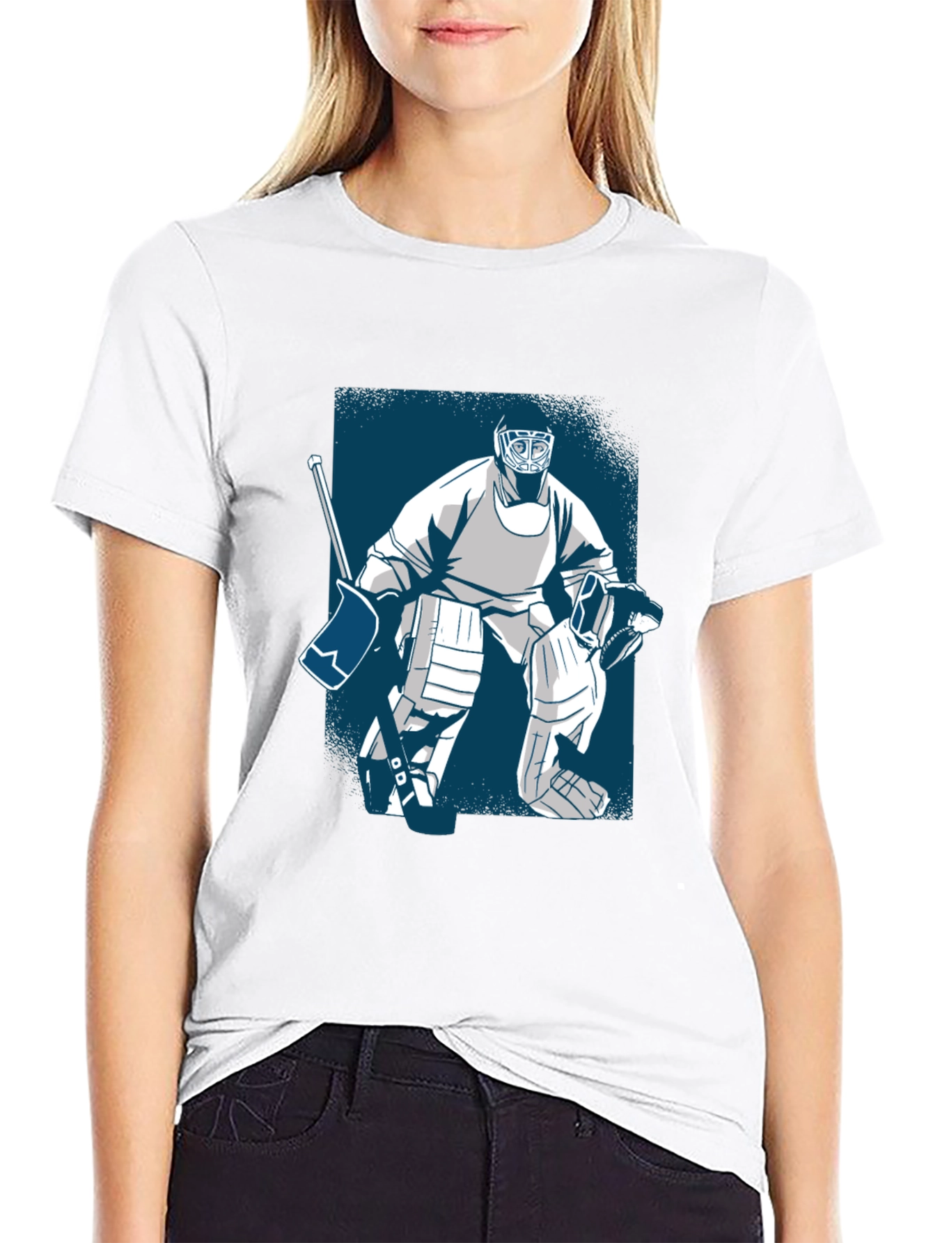 Hockey Goalie Graphic Tee - Cool Sport T-Shirt