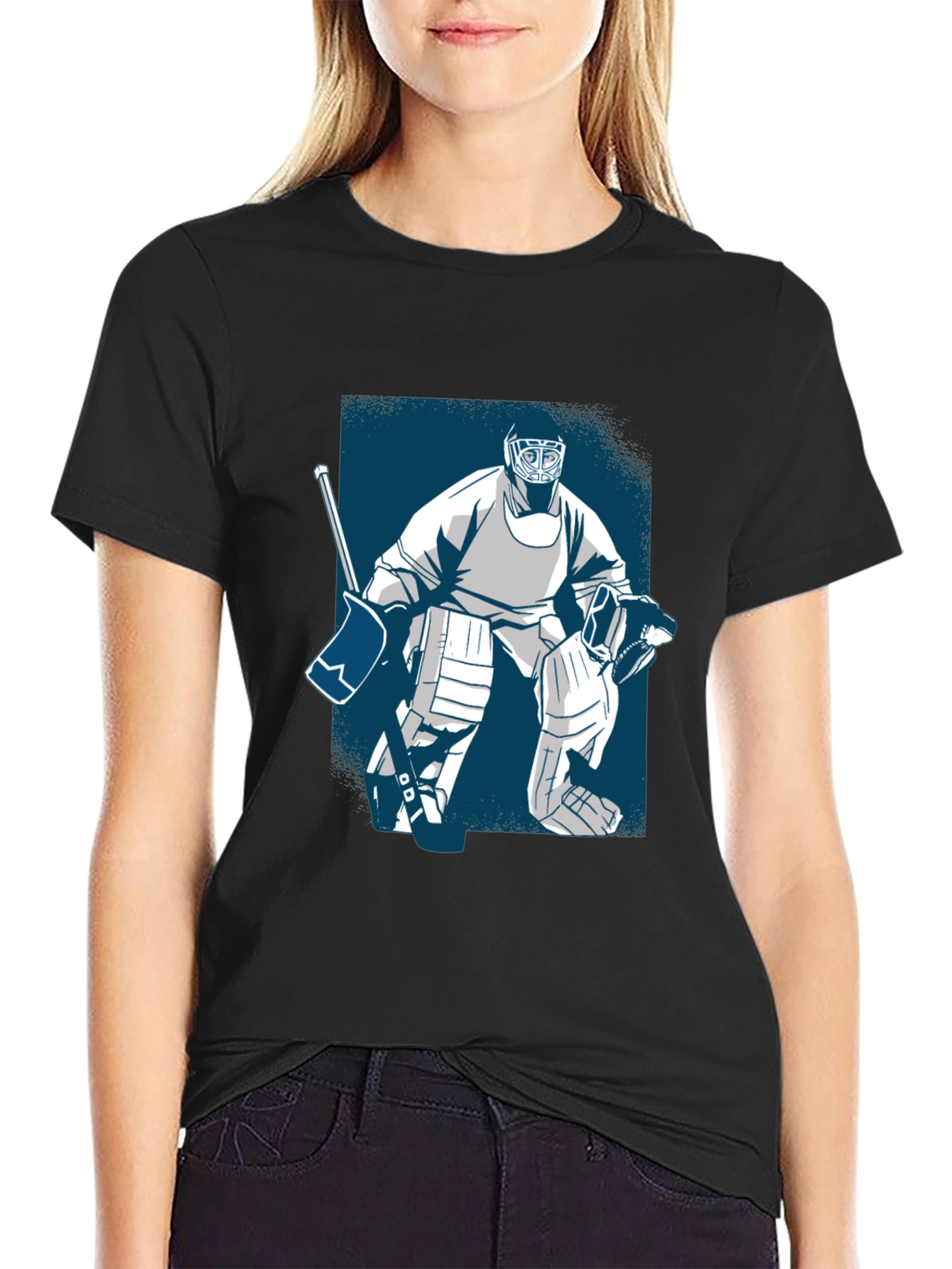 Hockey Goalie Graphic Tee - Cool Sport T-Shirt