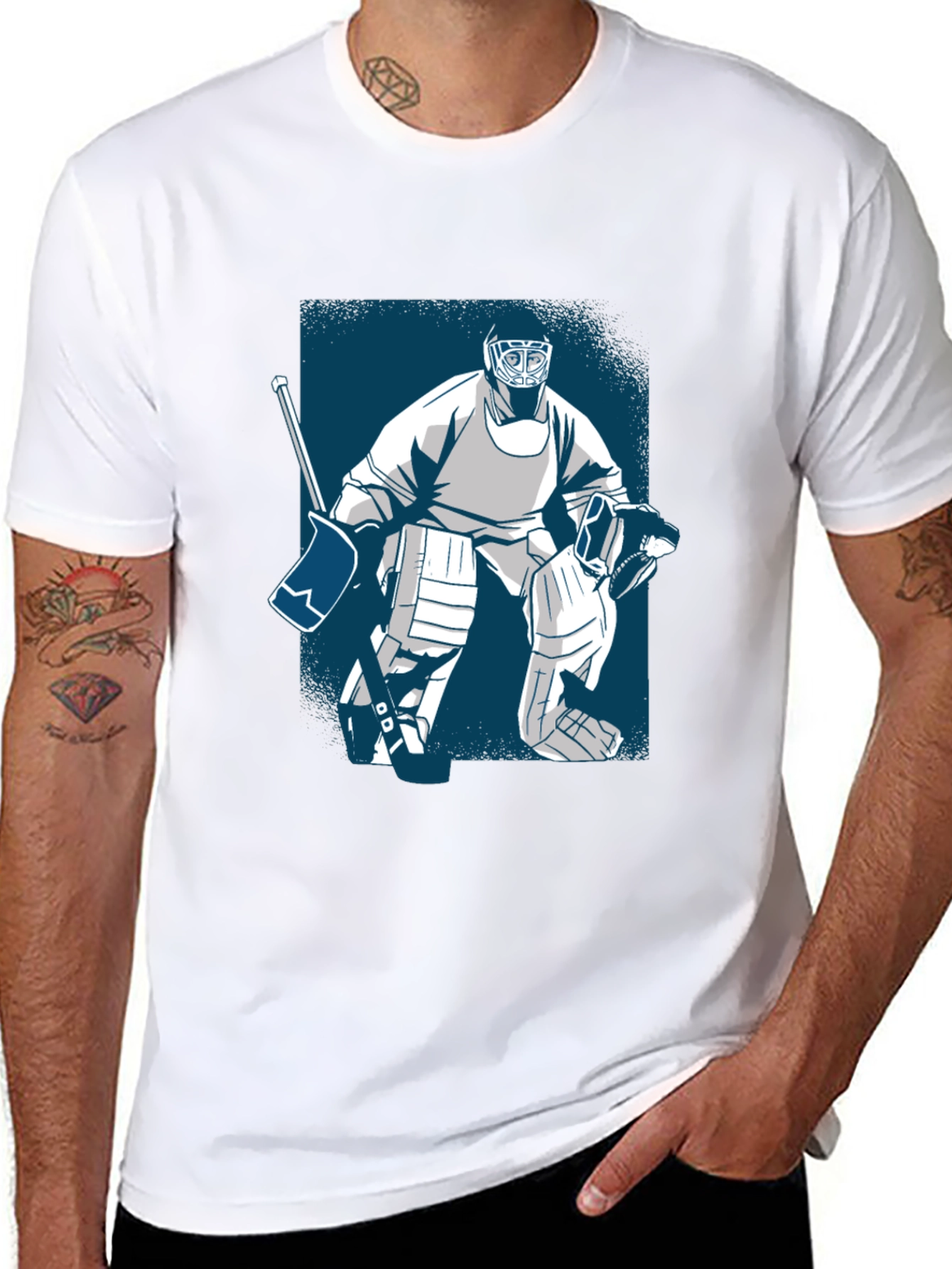 Hockey Goalie Graphic Tee - Cool Sport T-Shirt