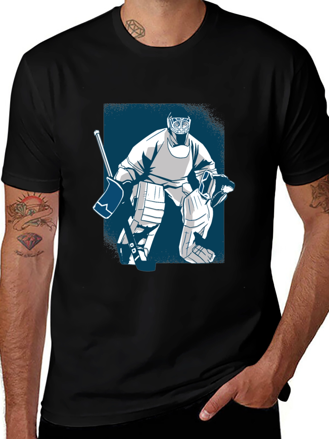 Hockey Goalie Graphic Tee - Cool Sport T-Shirt