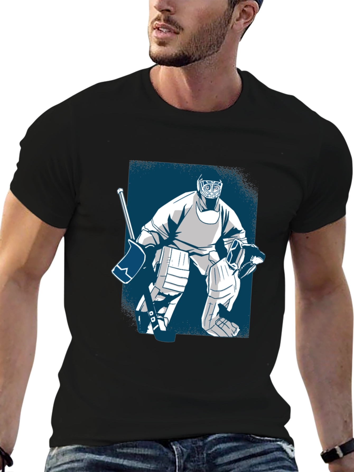 Hockey Goalie Graphic Tee - Cool Sport T-Shirt