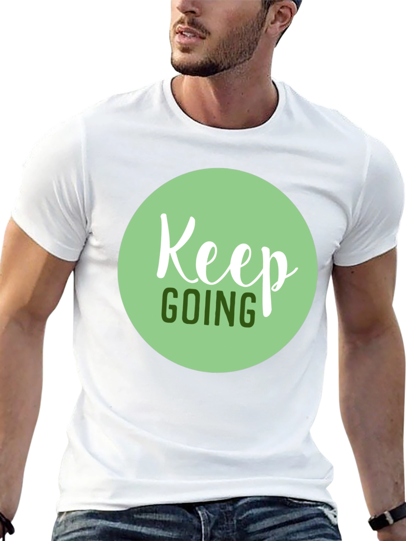 Keep Going Graphic Tee - Black Motivational T-Shirt