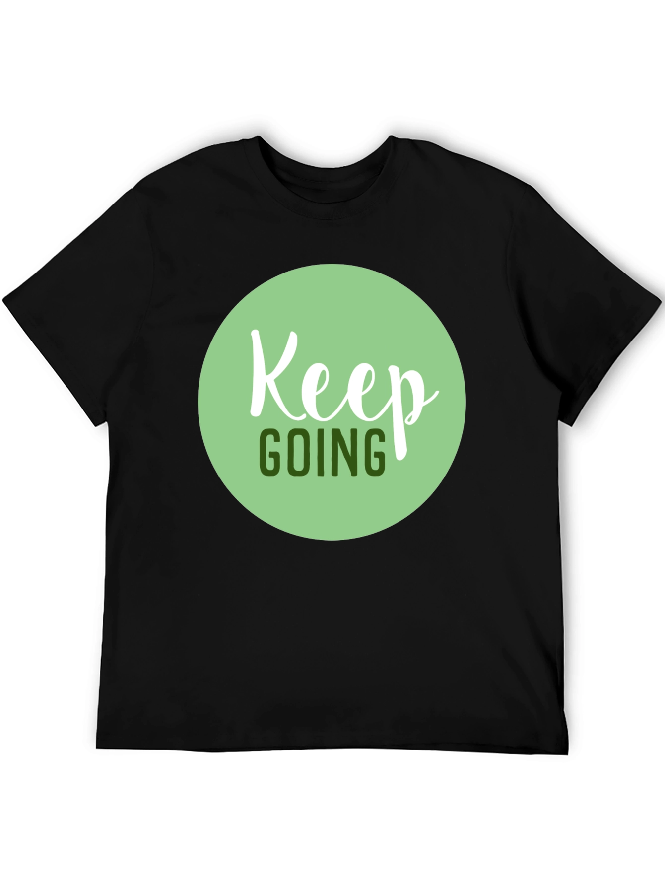 Keep Going Graphic Tee - Black Motivational T-Shirt