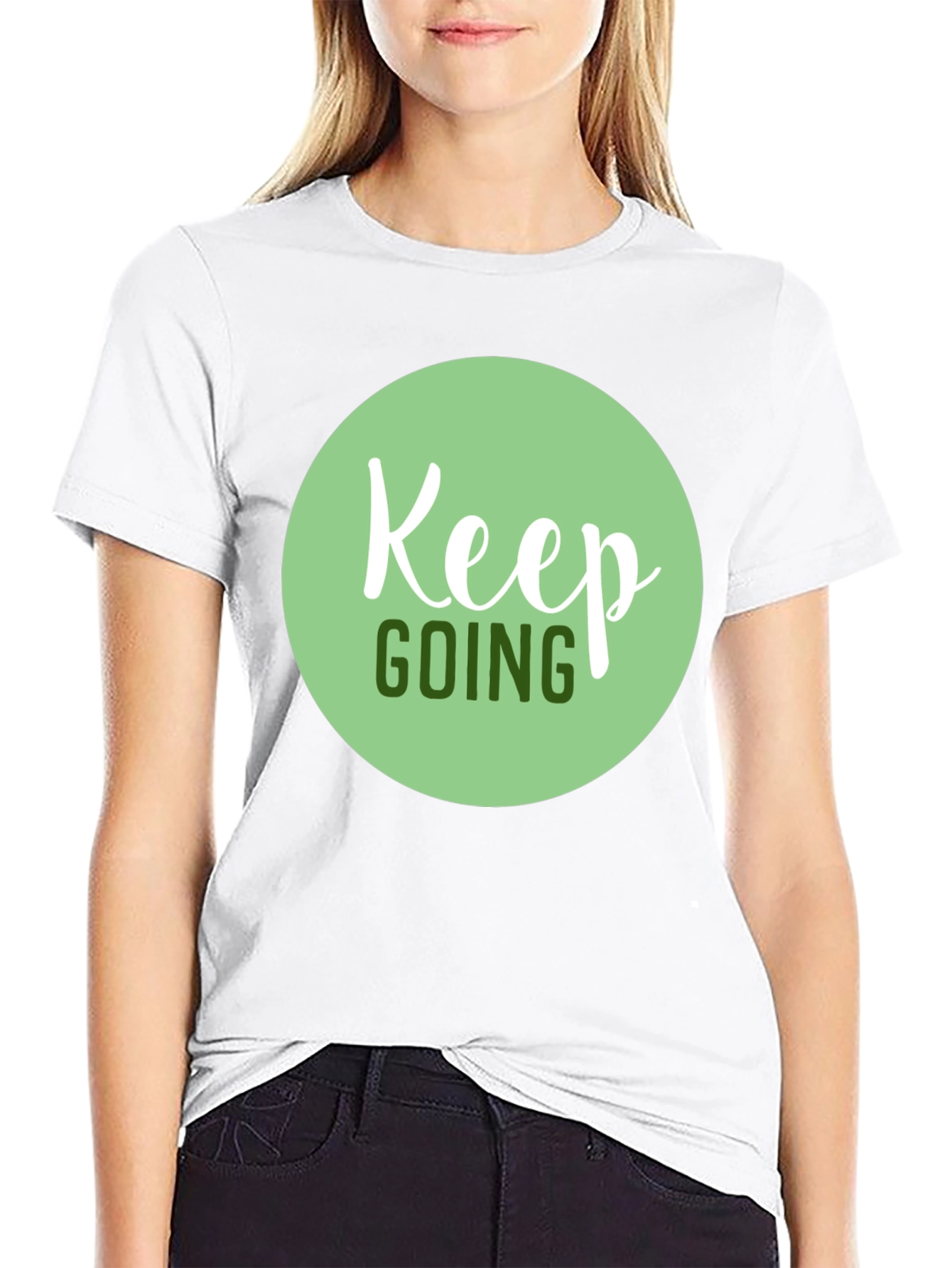 Keep Going Graphic Tee - Black Motivational T-Shirt