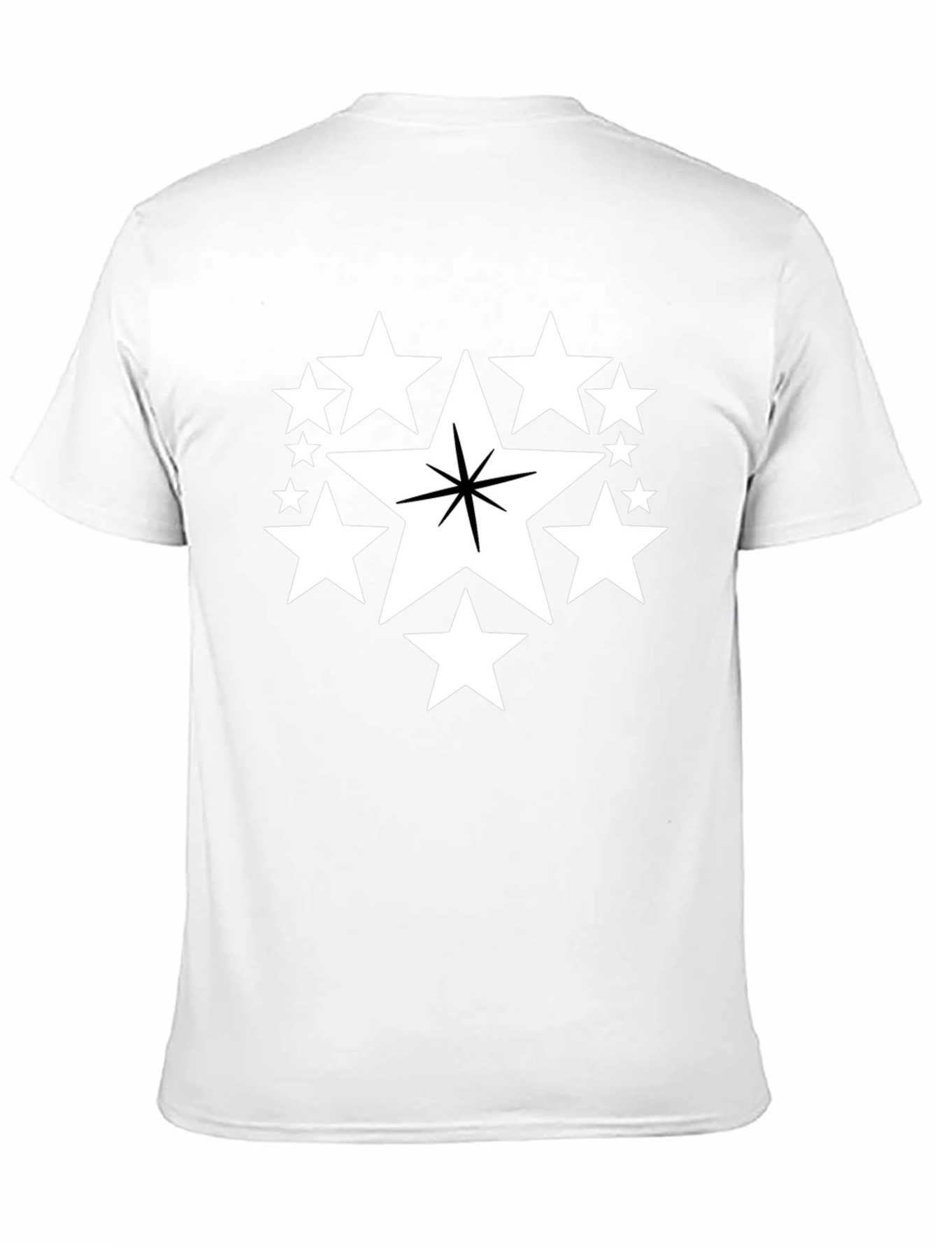 Star Cluster Graphic Tee - Black Cotton Comfort