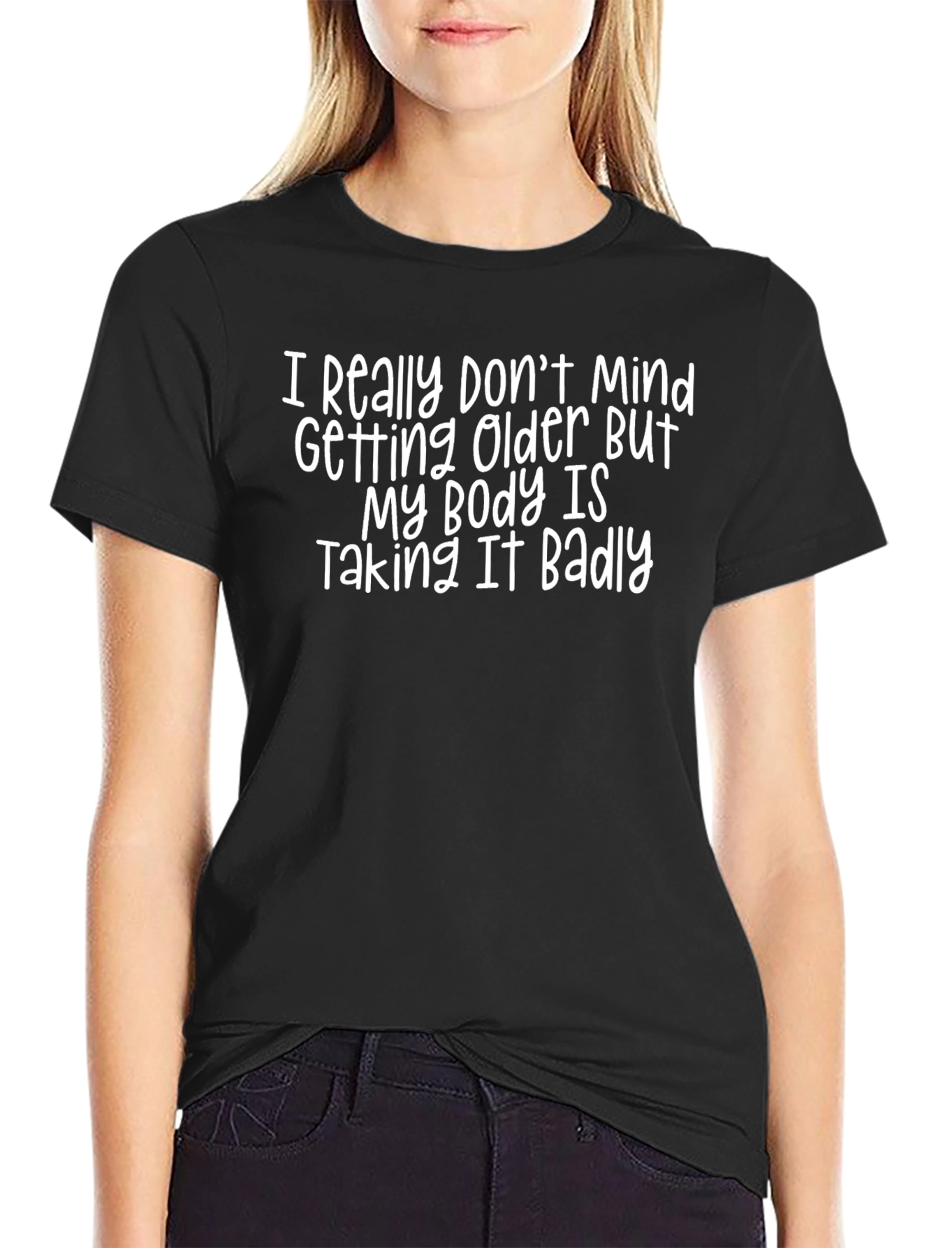 Funny Older Body Black T-Shirt