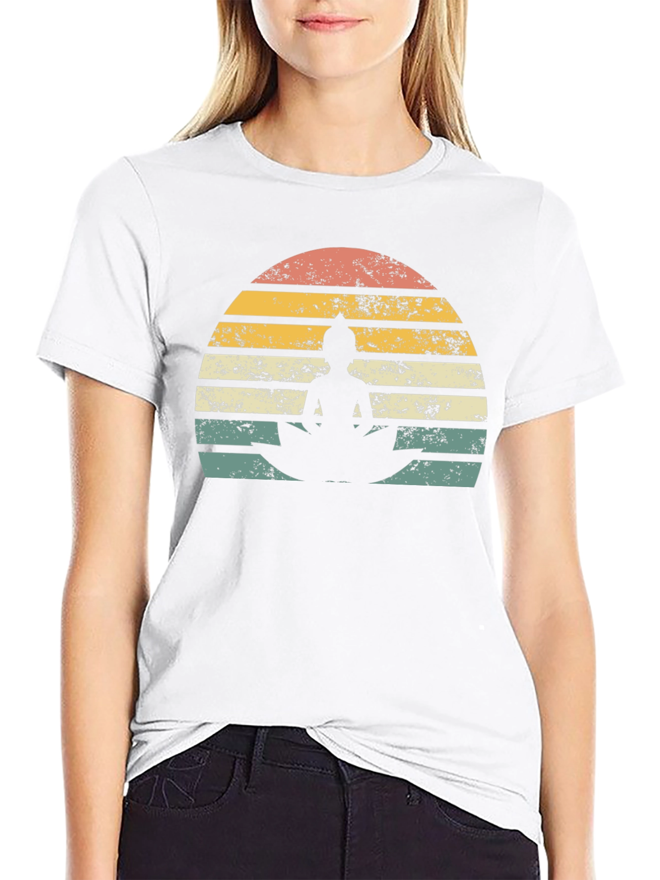 Retro Buddha Graphic T-Shirt - Zen Style